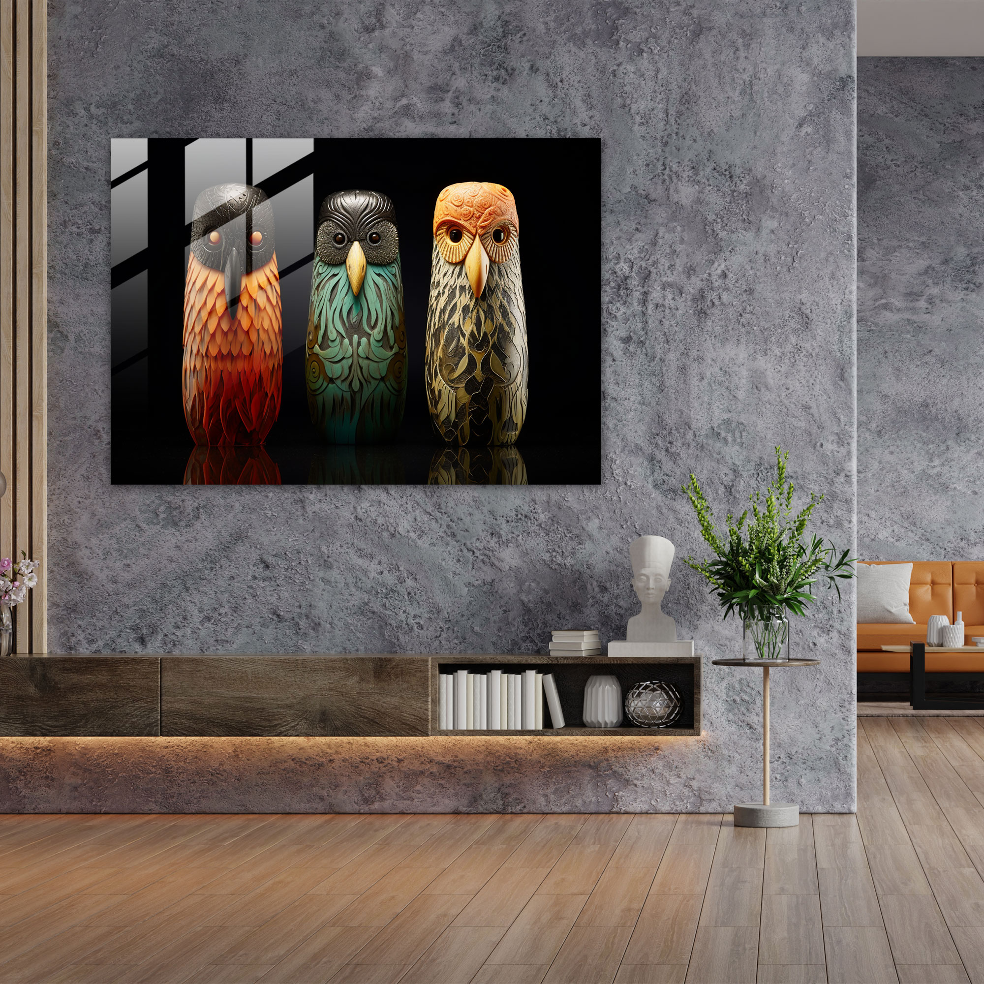 Aboriginal Glass Art - Intricate Totem Sculpture - Aborginal, Glass Wall Art, Modern Art, Glass Art