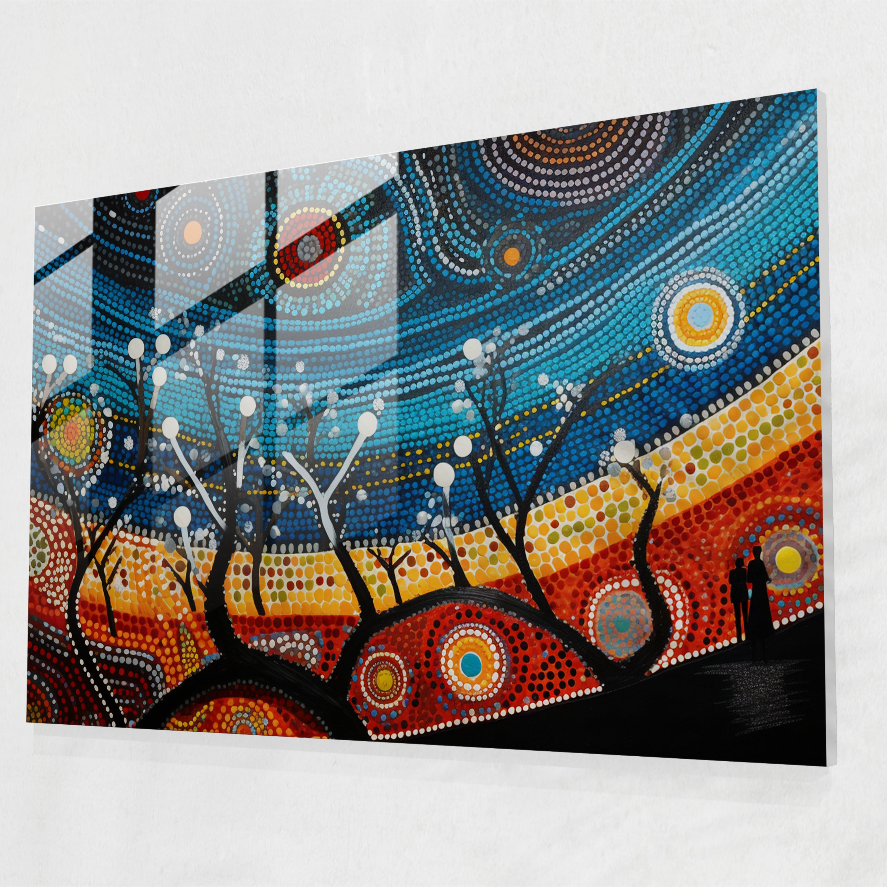 Aboriginal Glass Art - Mosaic Of Traditions - Aborginal, Aboriginal Storytelling, Home Decoration, Glass Mosaic