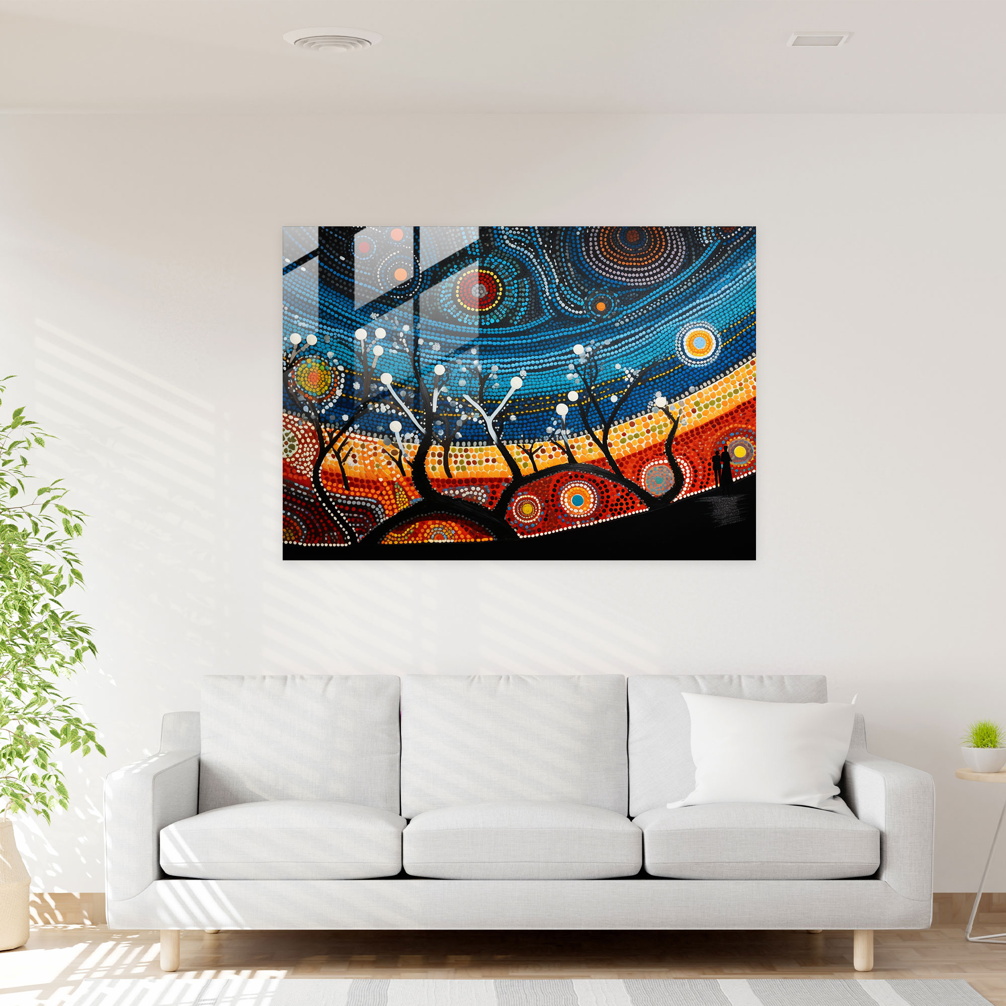 Aboriginal Glass Art - Mosaic Of Traditions - Aborginal, Aboriginal Storytelling, Home Decoration, Glass Mosaic