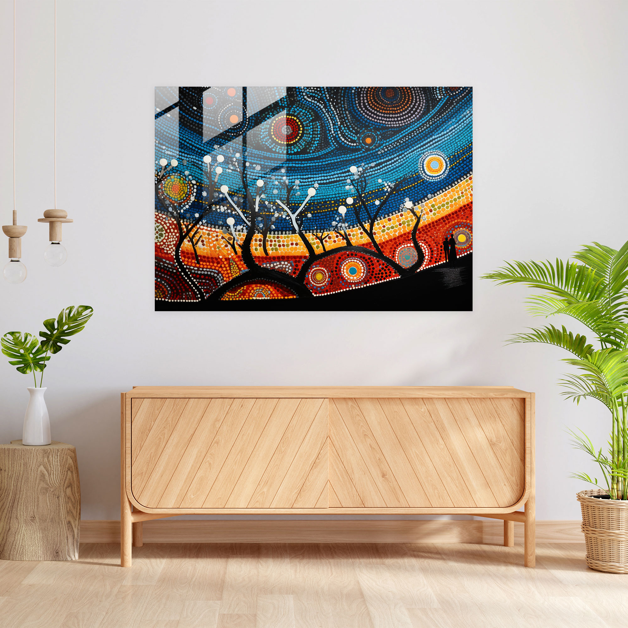 Aboriginal Glass Art - Mosaic Of Traditions - Aborginal, Aboriginal Storytelling, Home Decoration, Glass Mosaic