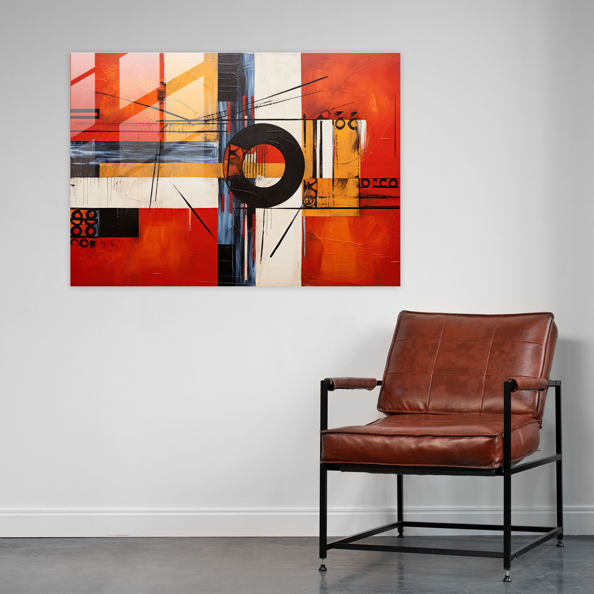 Indigenous Inspired Glass Print - Aborginal, Modern Art, Abstract Painting, Glass Print