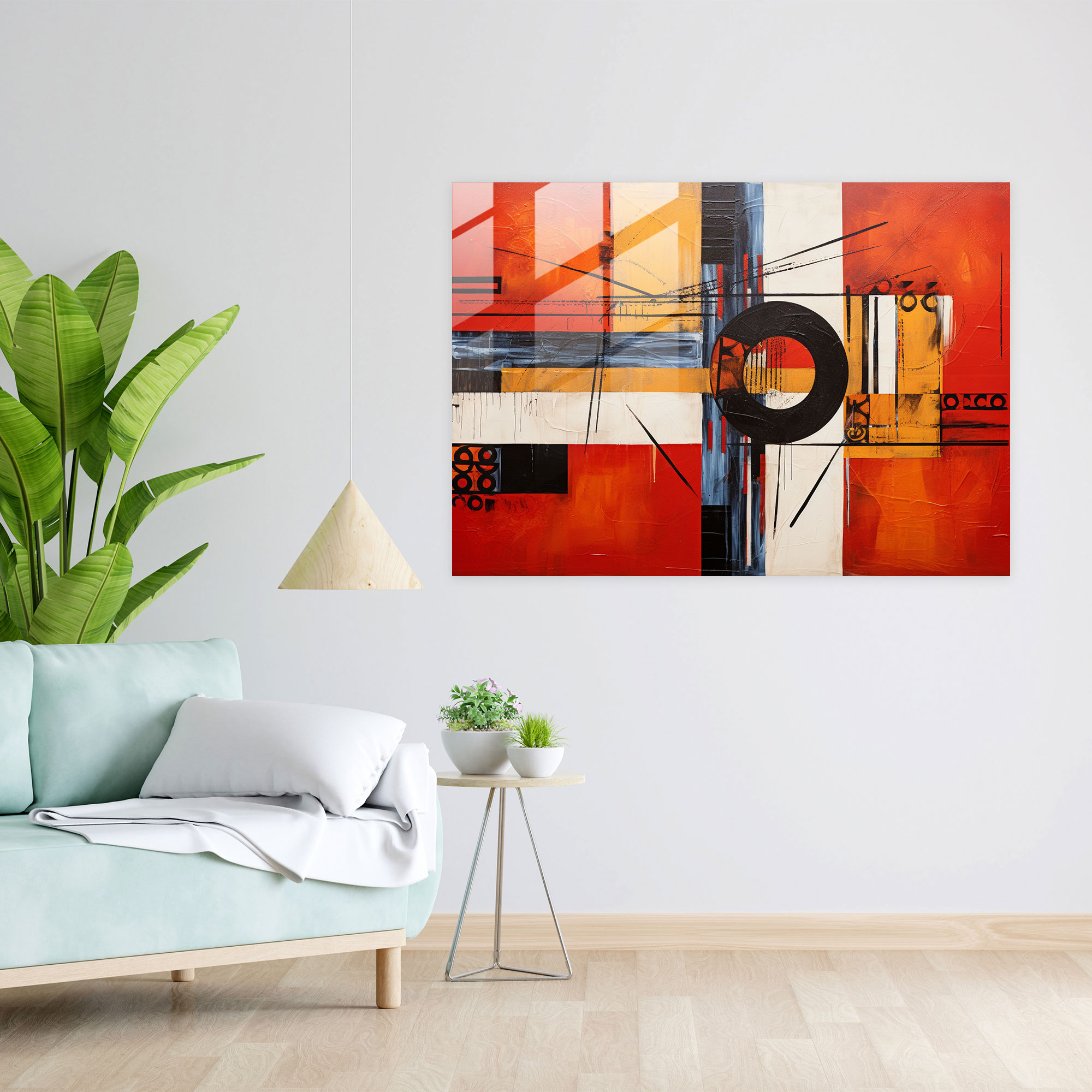 Indigenous Inspired Glass Print - Aborginal, Modern Art, Abstract Painting, Glass Print