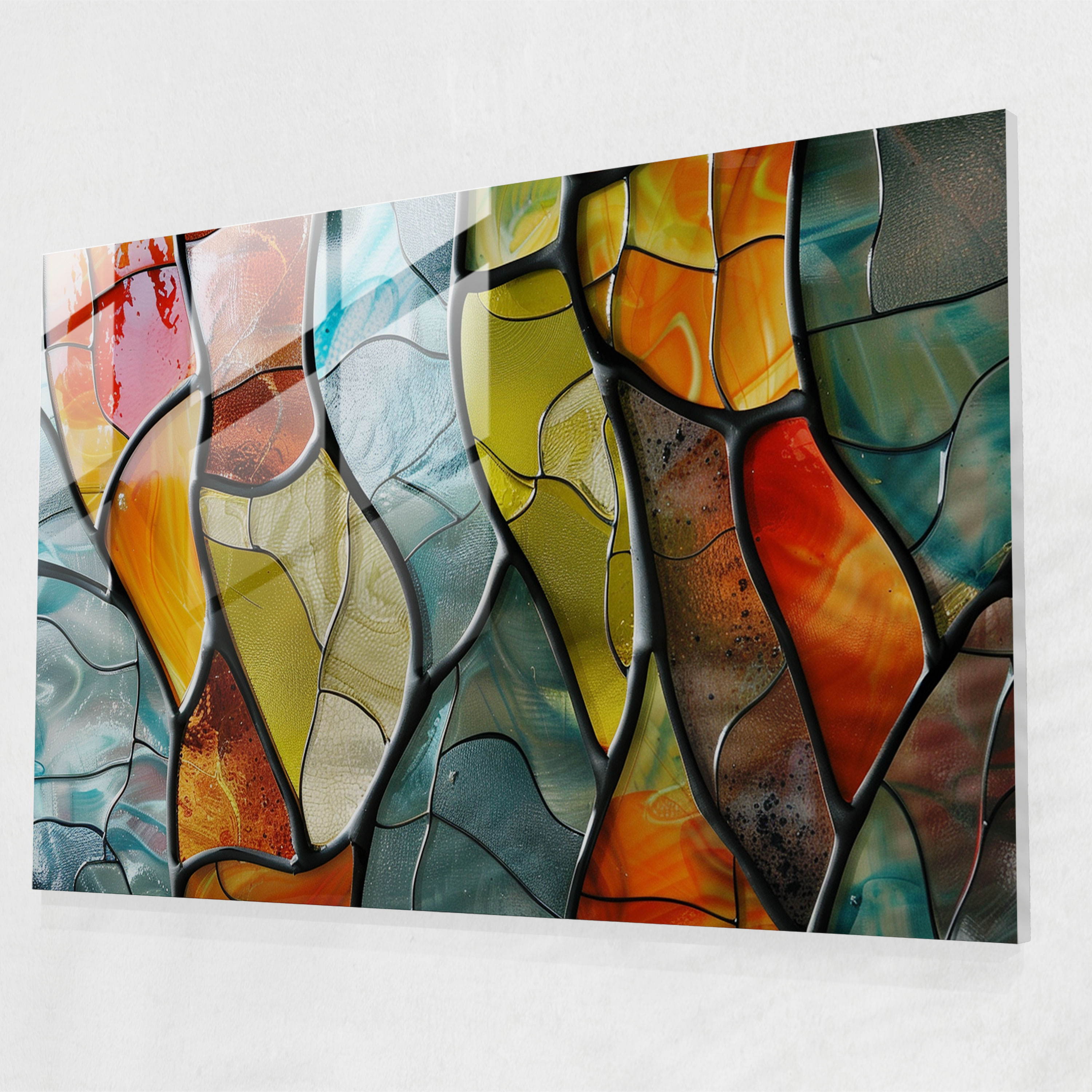 Minimalist Textures Glass Art - Abstract Art, Abstract Art, Glass Art, Home Decoration
