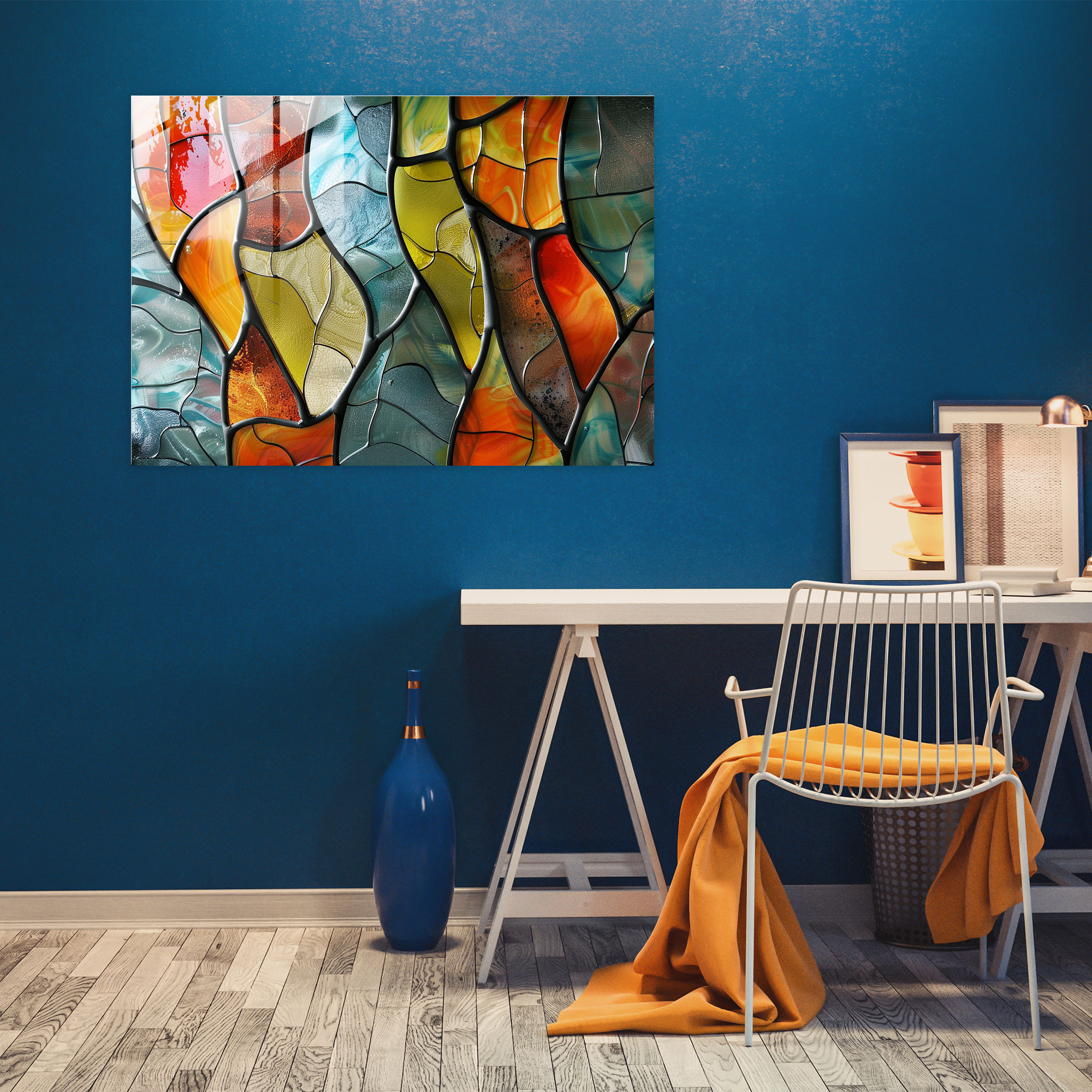 Minimalist Textures Glass Art - Abstract Art, Abstract Art, Glass Art, Home Decoration