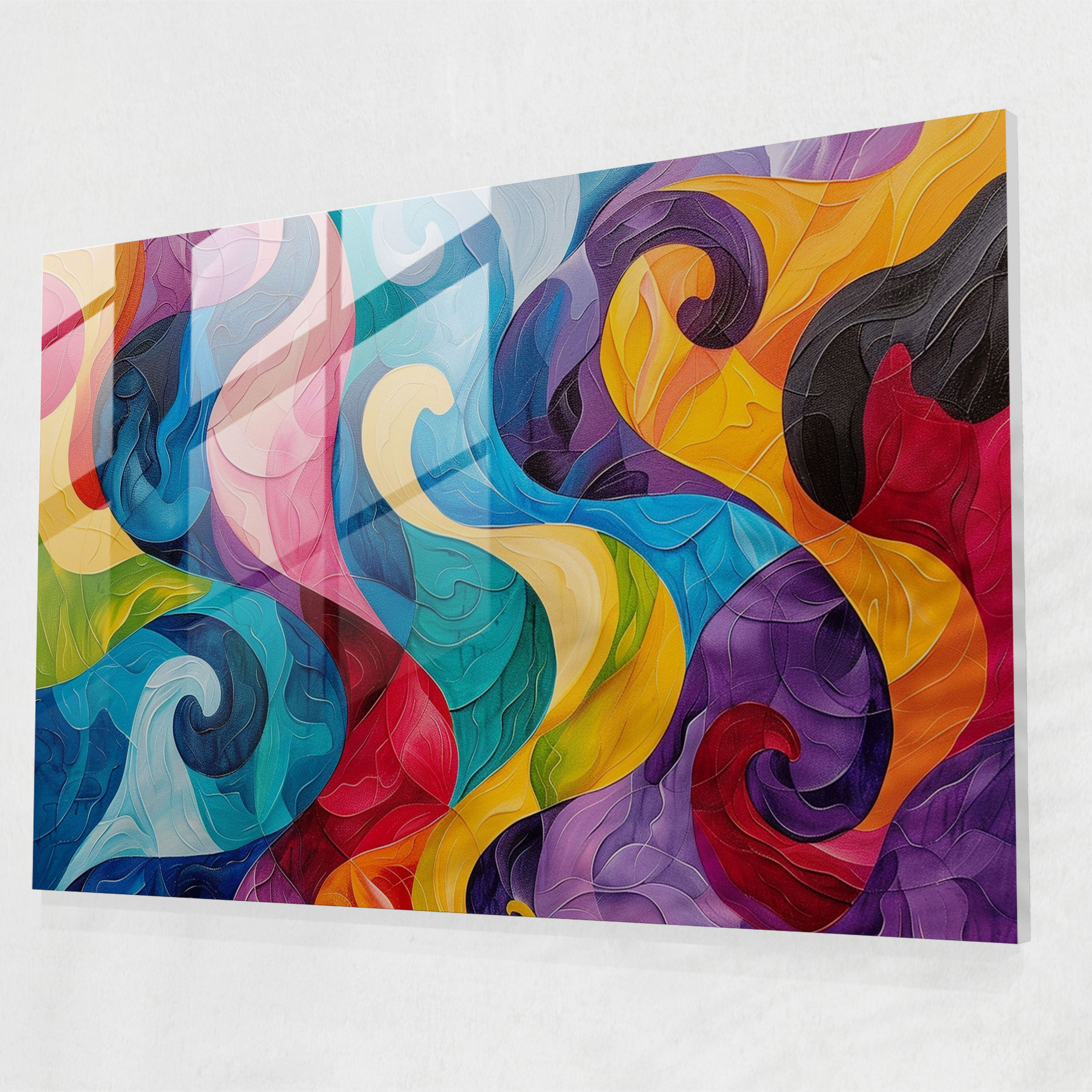 Glass Wall Art Abstract Art - Abstract Art, Vibrant Colors, Modern Art, Abstract Art