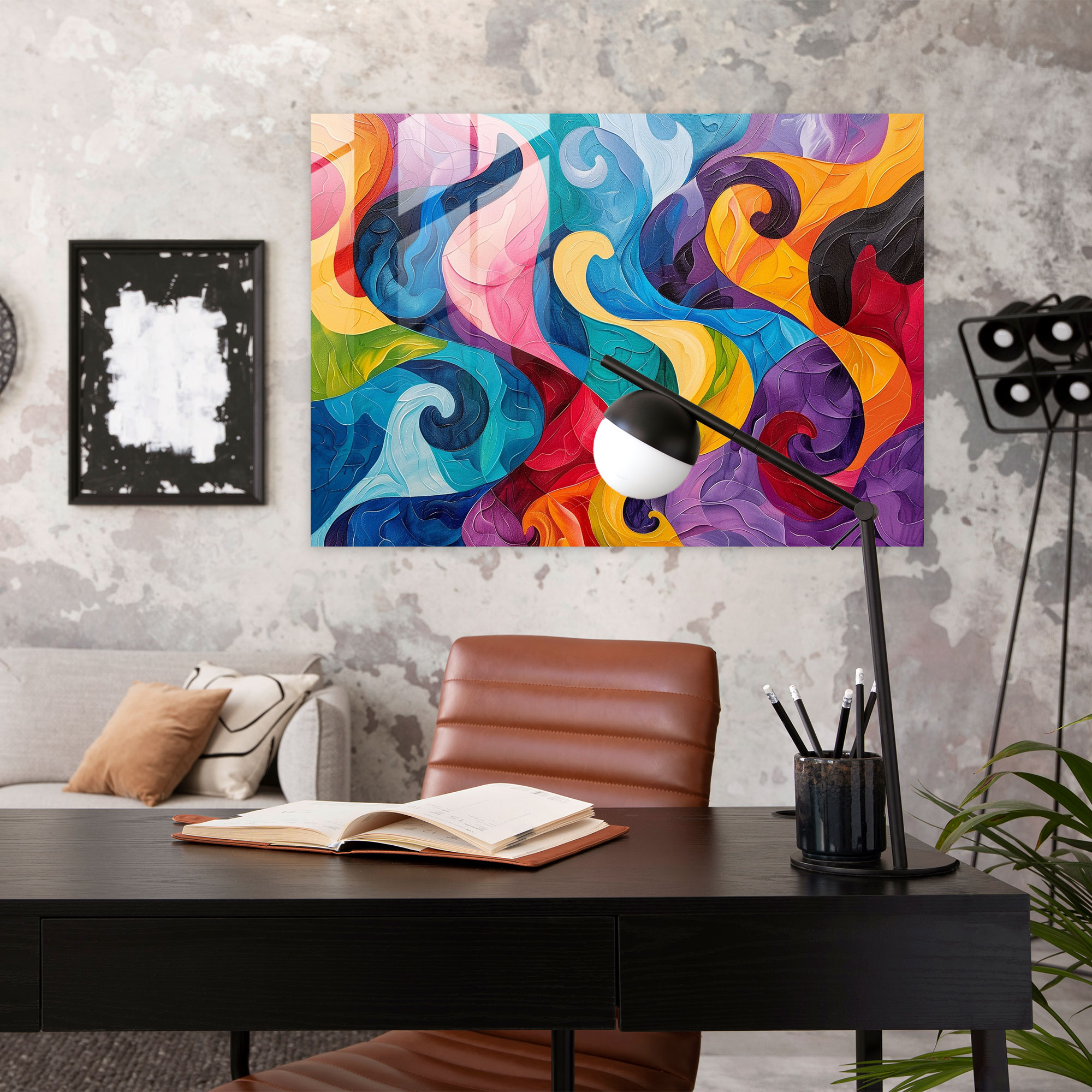 Glass Wall Art Abstract Art - Abstract Art, Vibrant Colors, Modern Art, Abstract Art