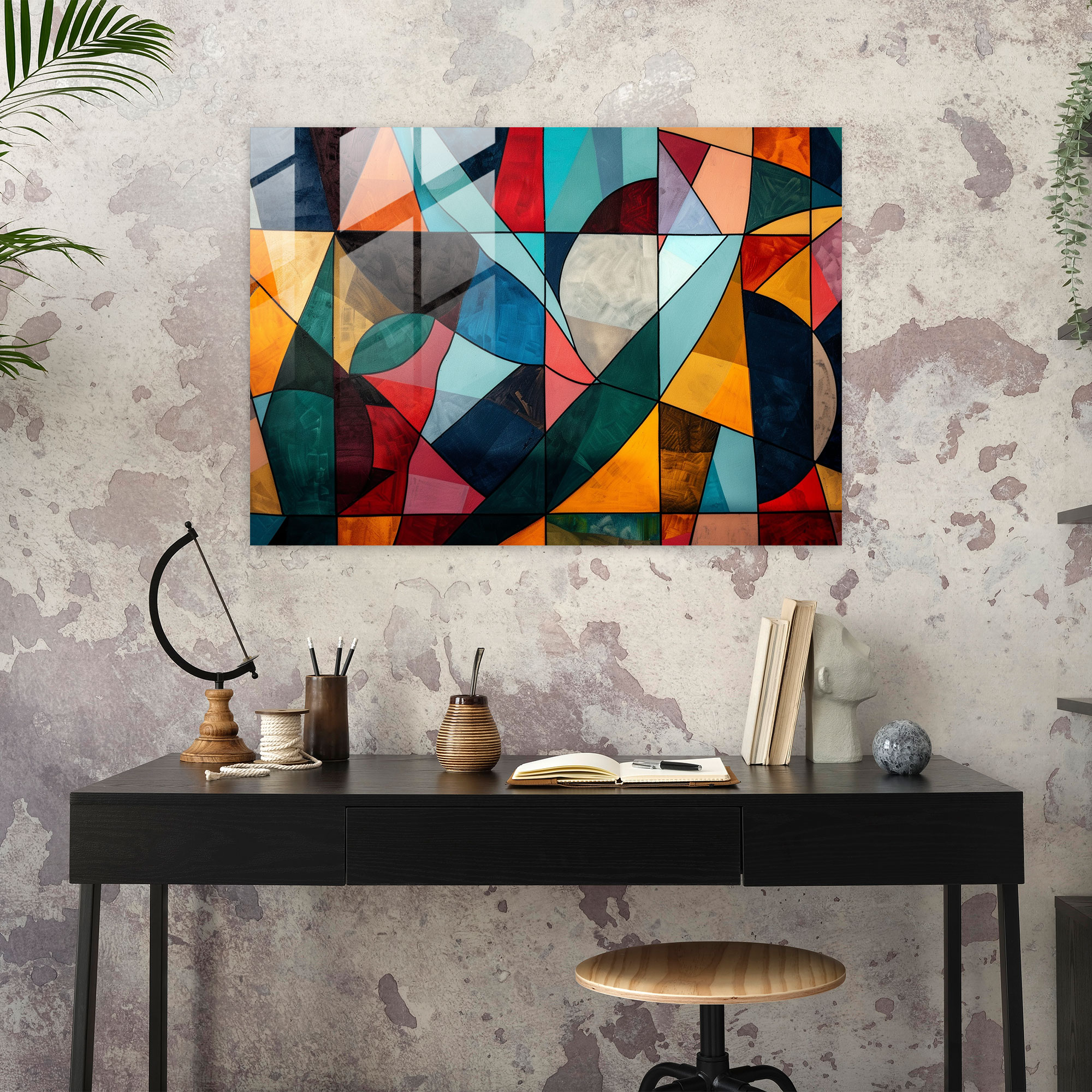 Abstract Art Glass Print - Abstract Art, Modern Art, Abstract Art, Home Decoration