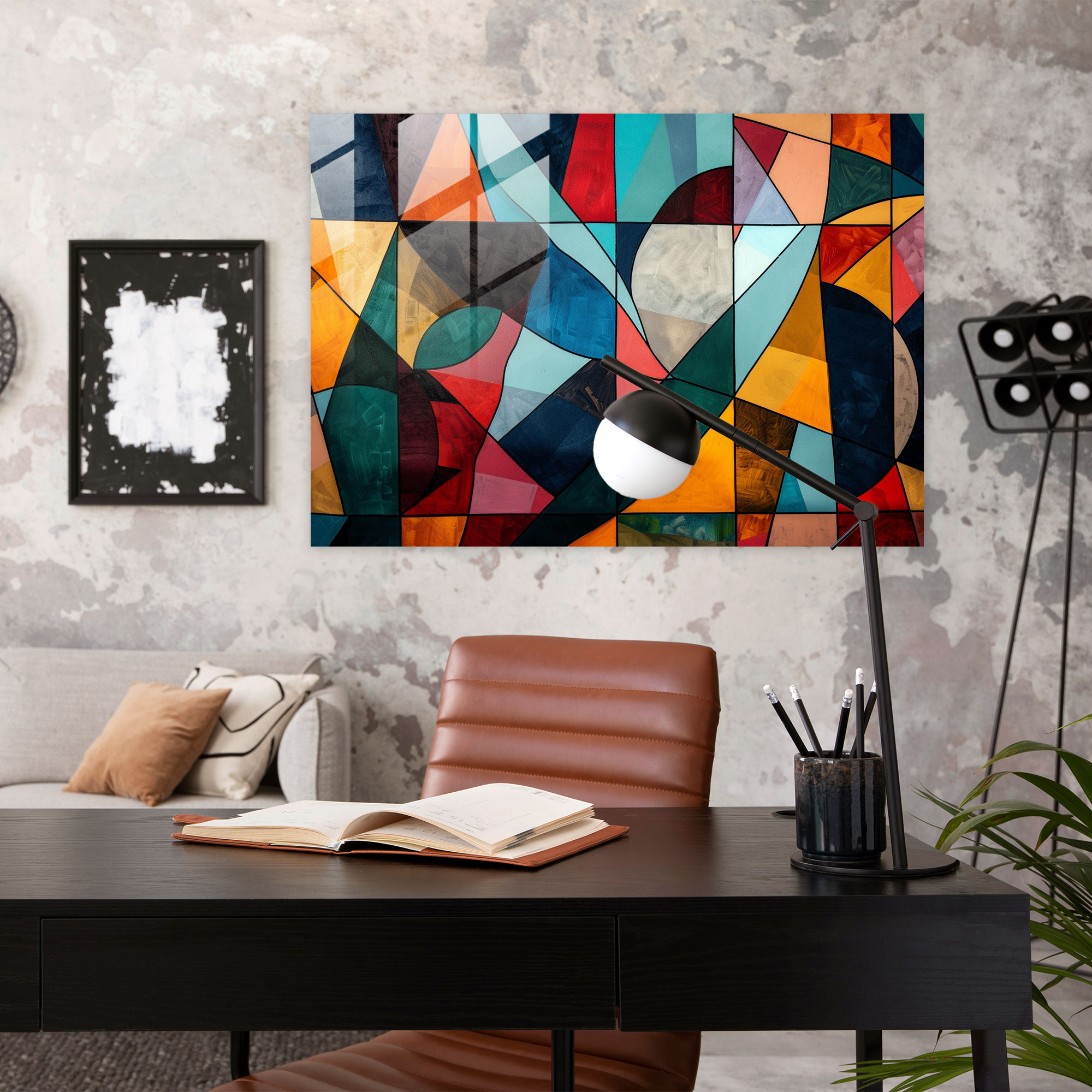 Abstract Art Glass Print - Abstract Art, Modern Art, Abstract Art, Home Decoration