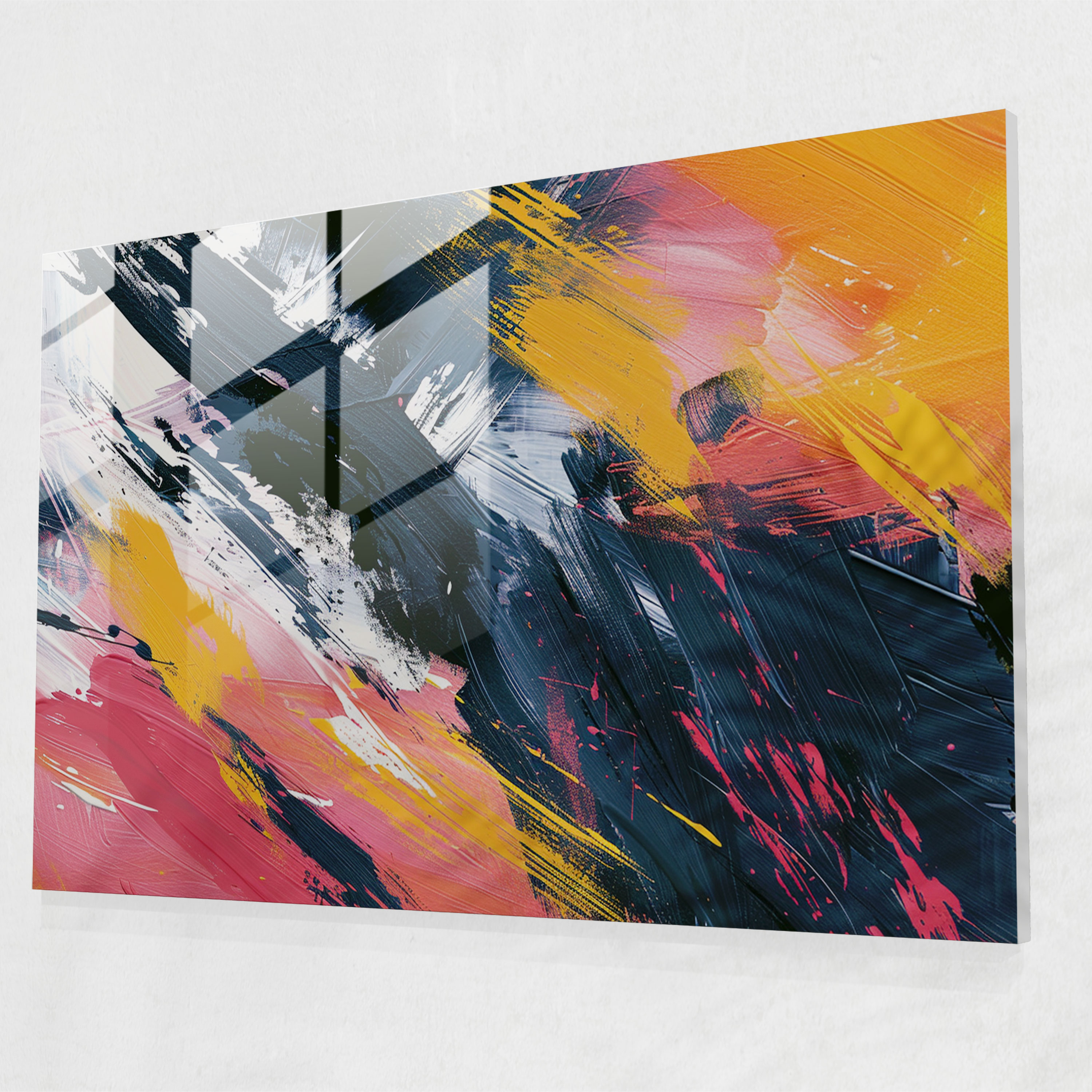 Dynamic Abstract Art Glass Print - Abstract Art, Home Decoration, Glass Print, Abstract Art