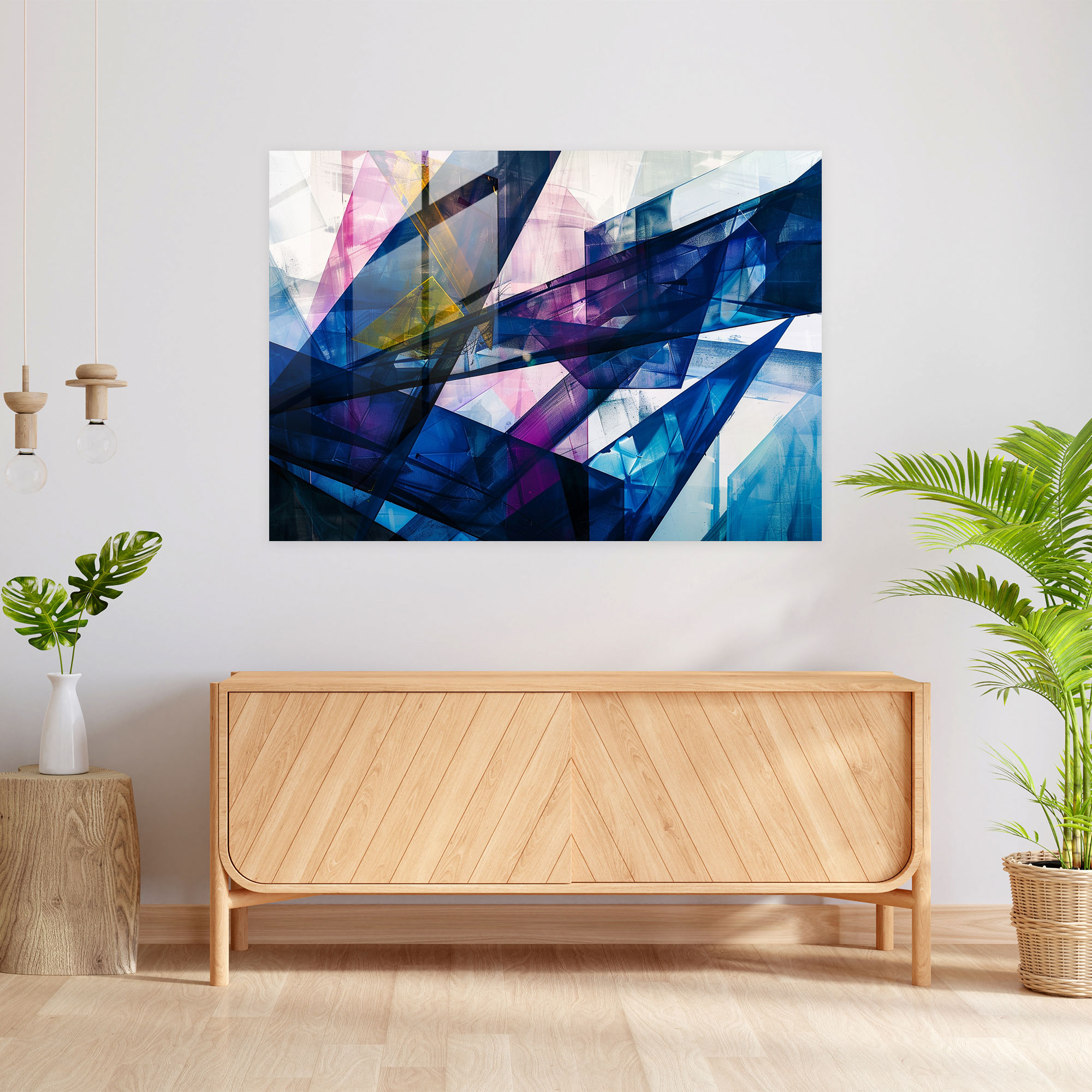 Sharp Abstract Art Glass Print - Abstract Art, Wall Decoration, Glass Print, Abstract Art