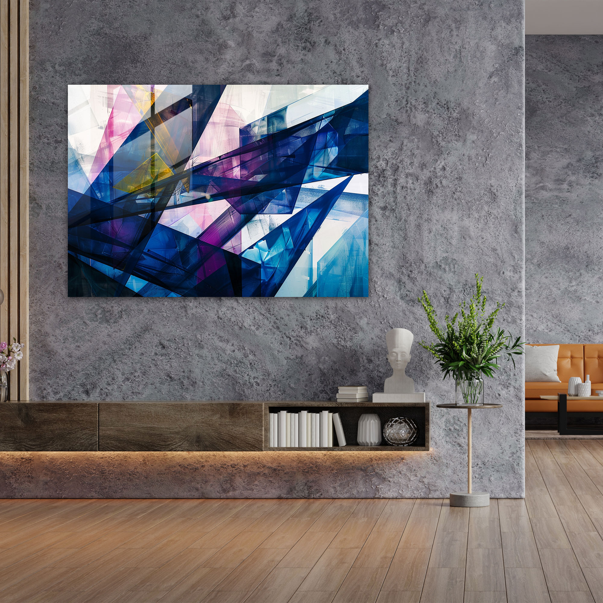 Sharp Abstract Art Glass Print - Abstract Art, Wall Decoration, Glass Print, Abstract Art