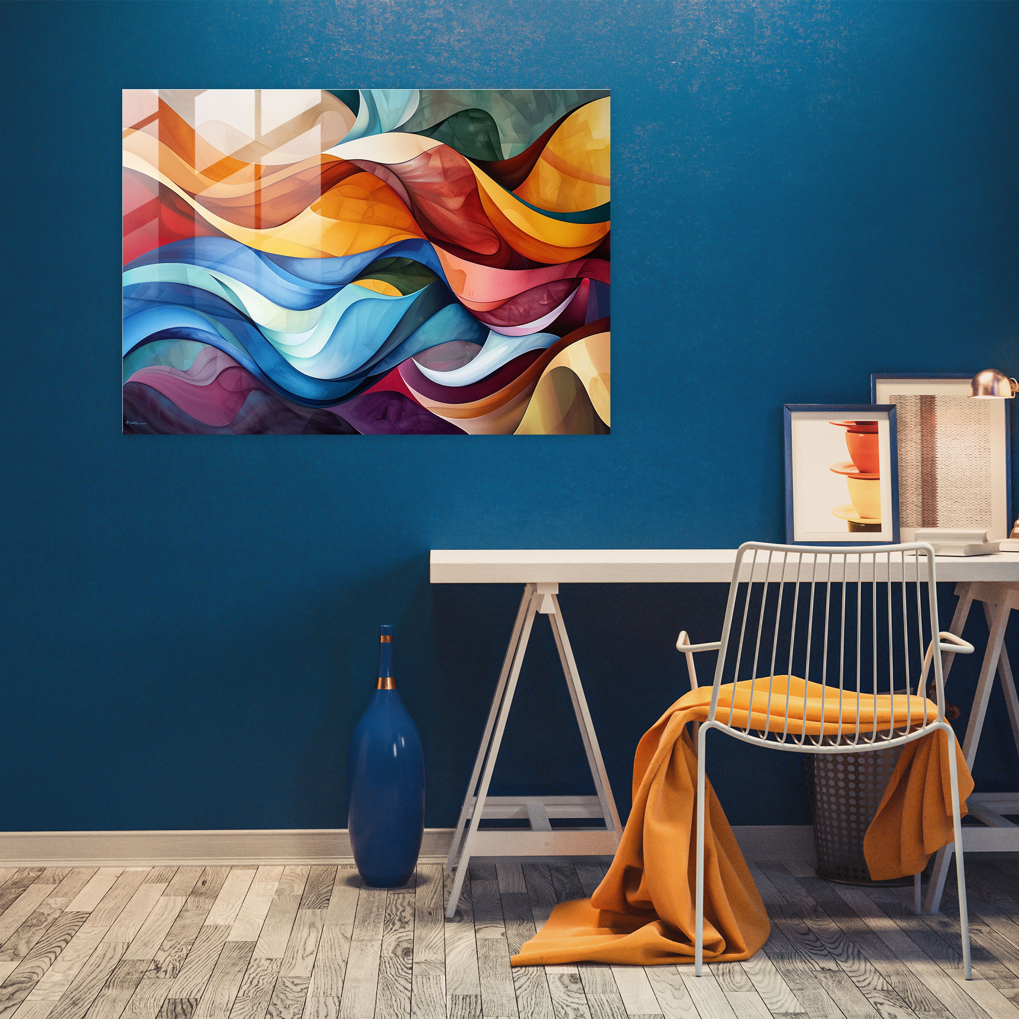 Organic Abstract Art Glass Wall Art - Abstract Art, Abstract Art, Glass Wall Art, Home Decoration