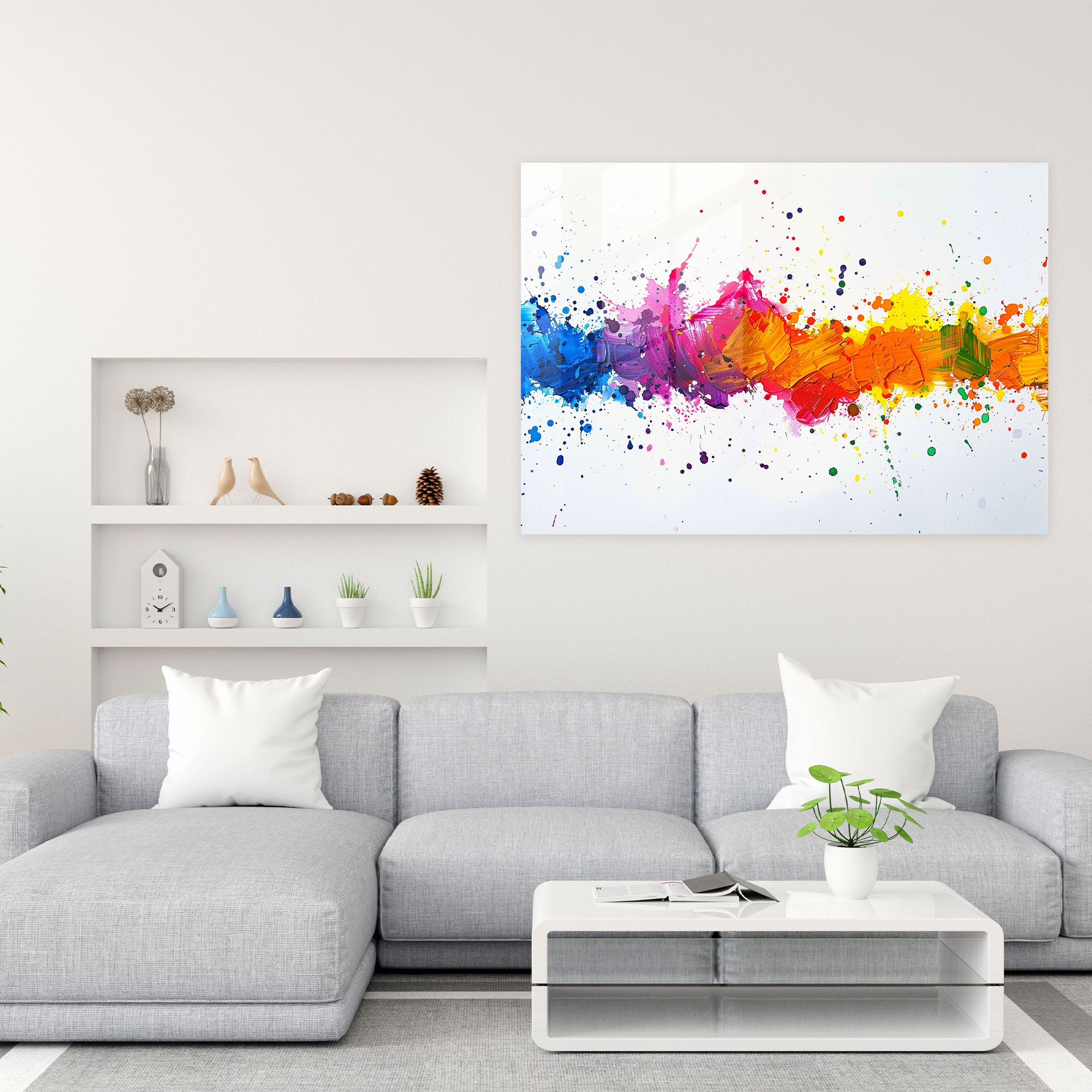 Colorful Abstract Art Glass Wall Art - Abstract Art, Abstract Art, Wall Decoration, Glass Wall Art