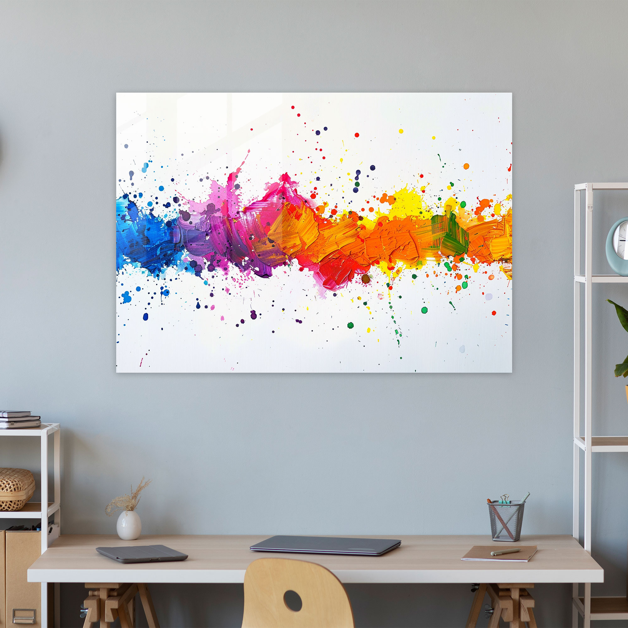 Colorful Abstract Art Glass Wall Art - Abstract Art, Abstract Art, Wall Decoration, Glass Wall Art