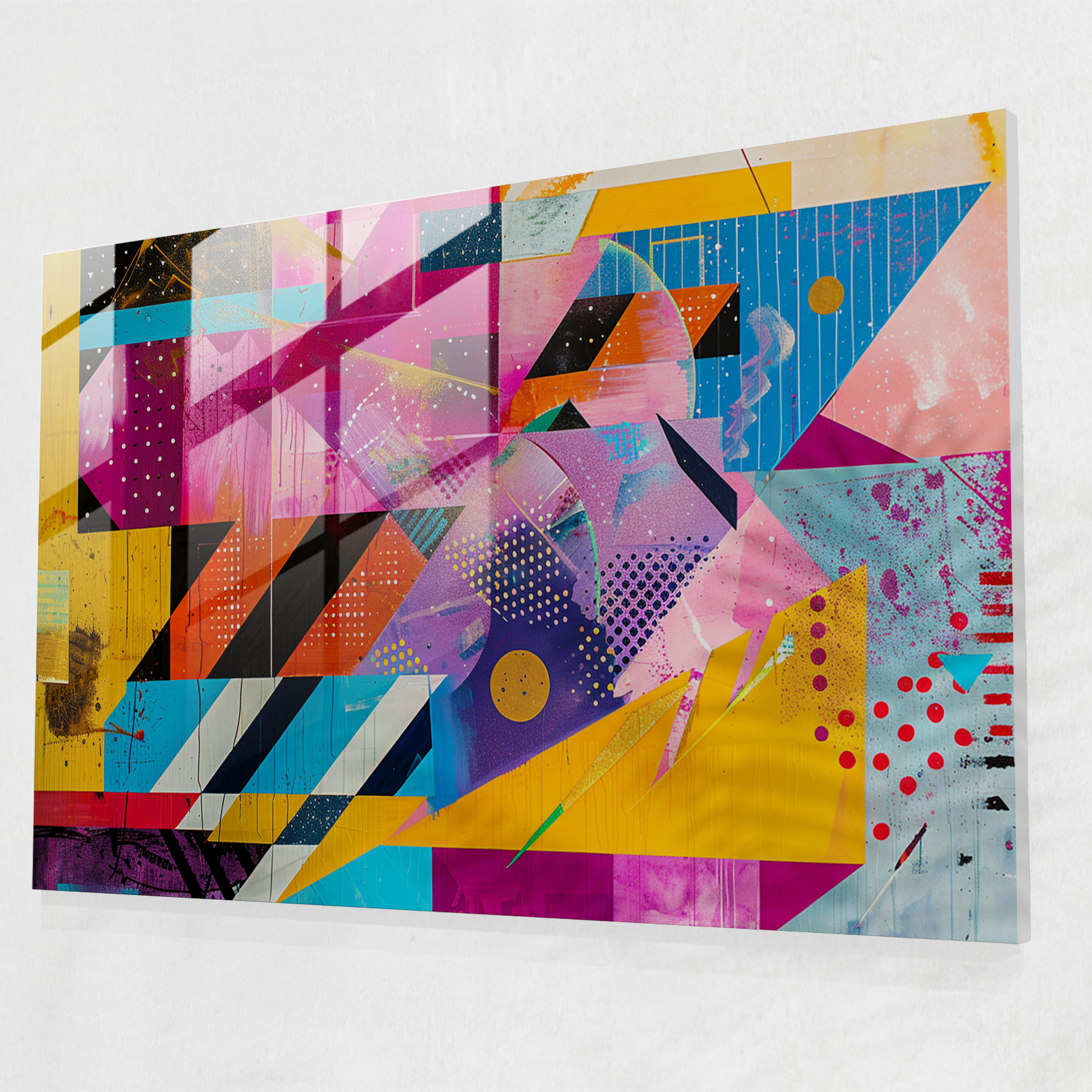 Abstract Art Glass Print - Abstract Art, Home Decoration, Modern Art, Glass Print