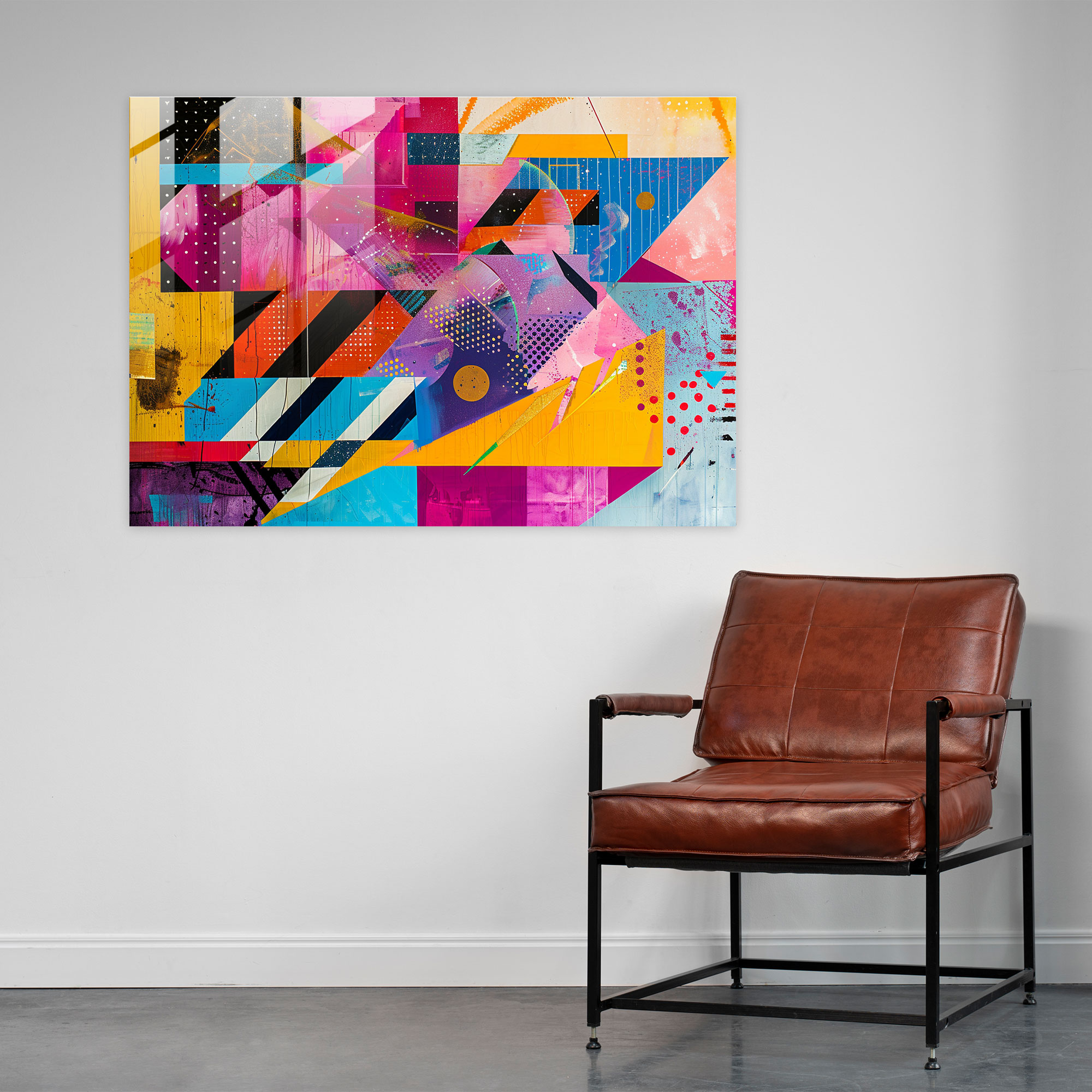 Abstract Art Glass Print - Abstract Art, Home Decoration, Modern Art, Glass Print