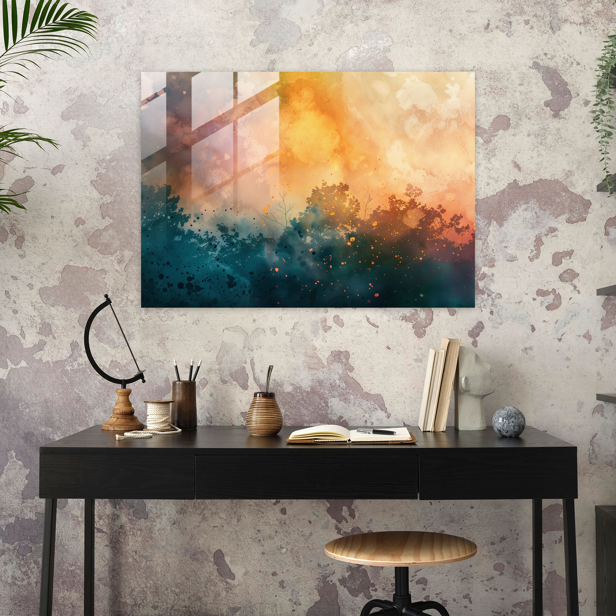 Glass Print Abstract Art - Abstract Art, Home Decoration, Modern Art, Glass Print