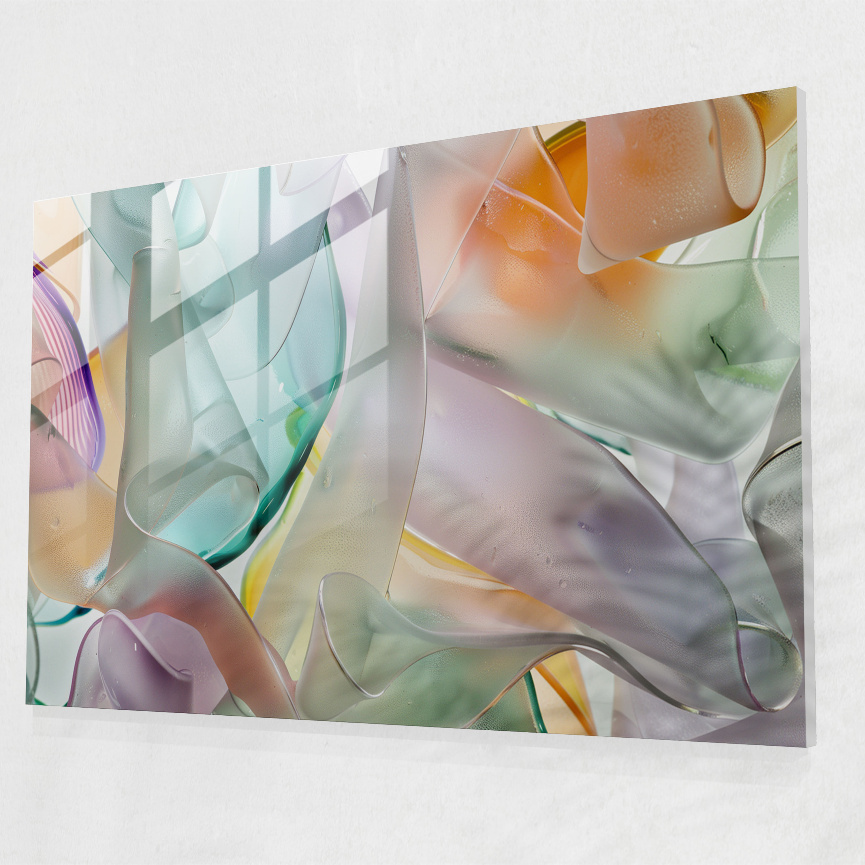 Pastel Playfulness Abstract Art Glass Art - Abstract Art, Pastel Colors, Glass Art, Home Decoration