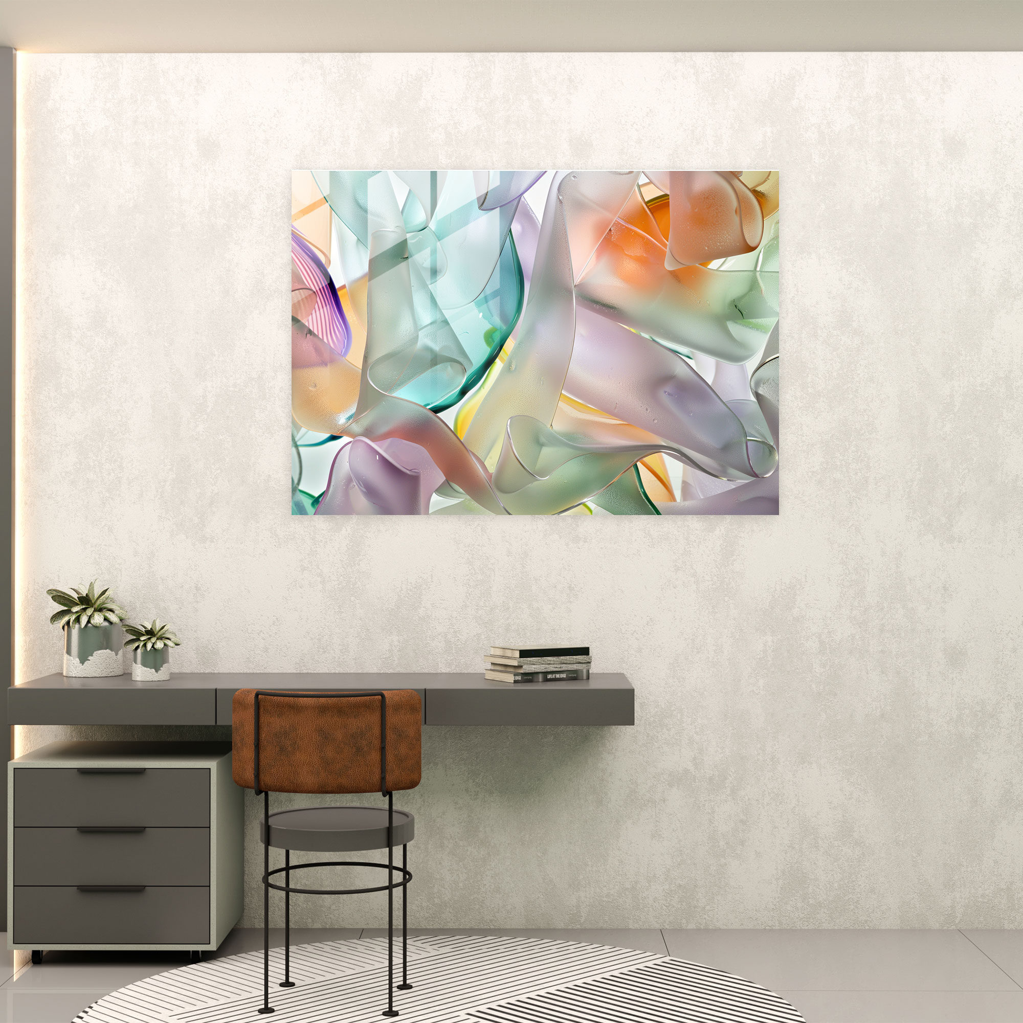 Pastel Playfulness Abstract Art Glass Art - Abstract Art, Pastel Colors, Glass Art, Home Decoration