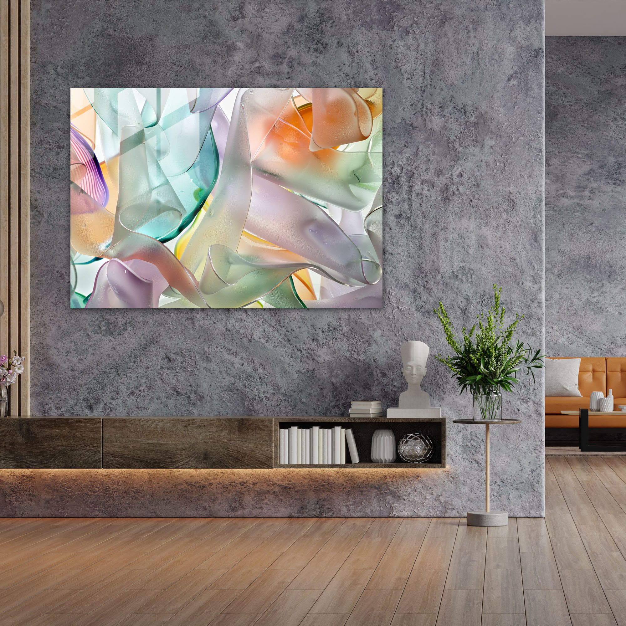 Pastel Playfulness Abstract Art Glass Art - Abstract Art, Pastel Colors, Glass Art, Home Decoration
