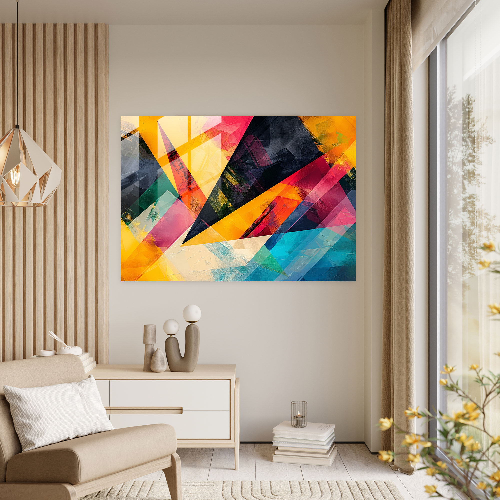 Abstract Art Glass Print - Abstract Art, Modern Art, Abstract Art, Home Decoration