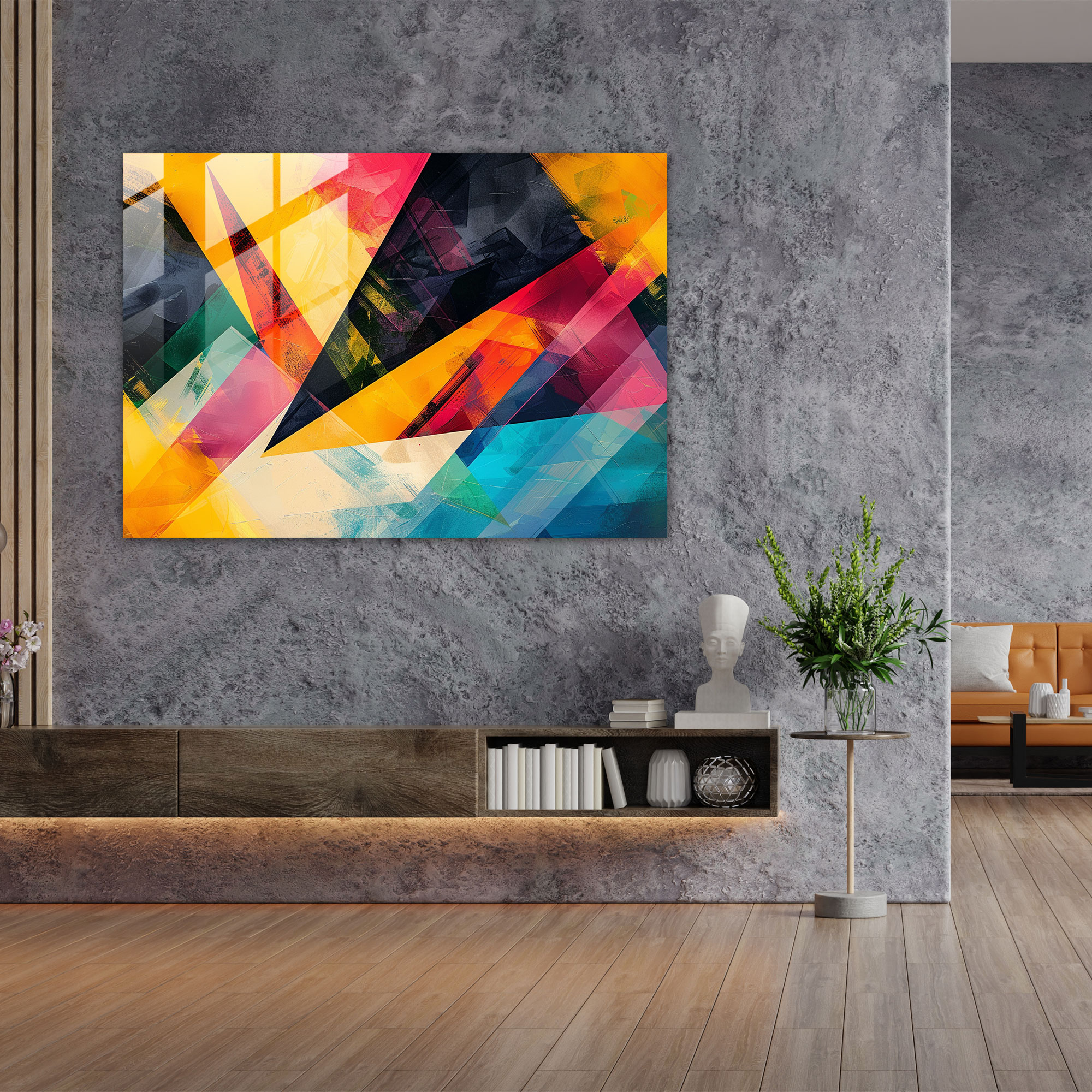 Abstract Art Glass Print - Abstract Art, Modern Art, Abstract Art, Home Decoration