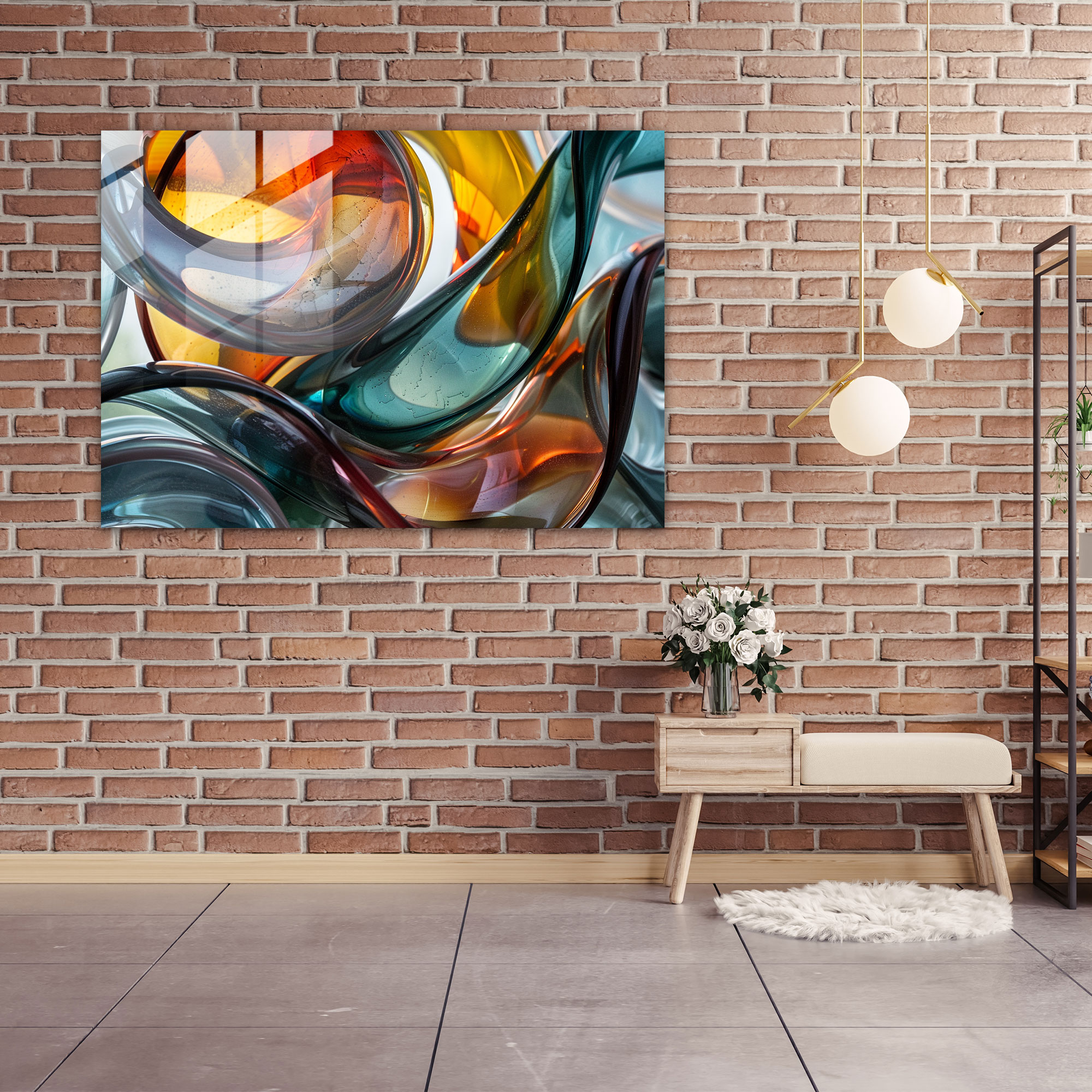 Abstract Art Glass Wall Art - Abstract Art, Abstract Art, Modern Art, Glass Wall Art