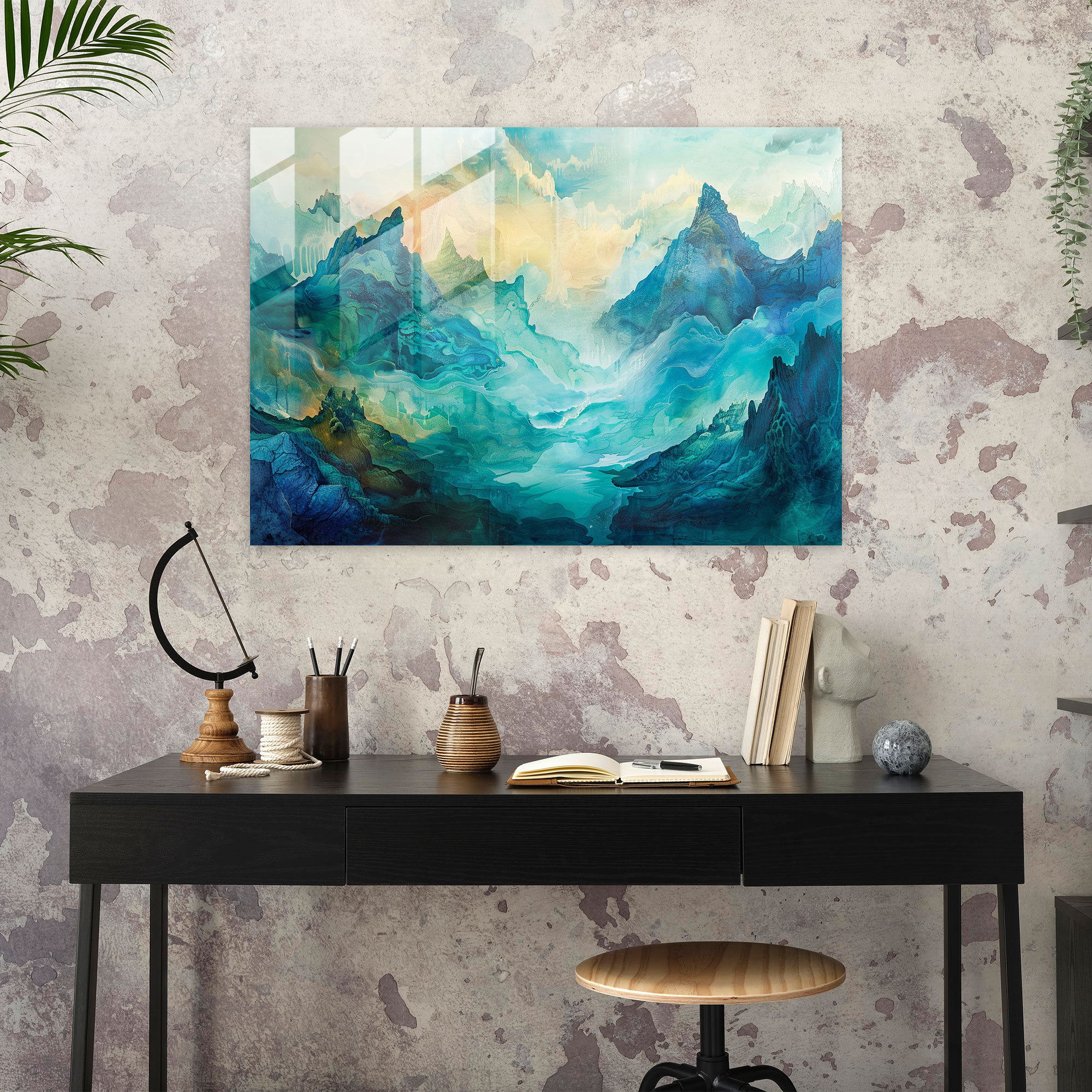 Abstract Art Wall Decoration - Abstract Art, Wall Decoration, Glass Print, Modern Art
