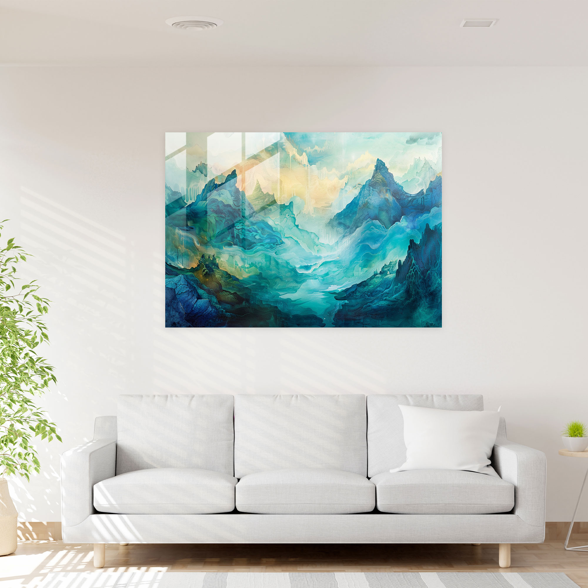 Abstract Art Wall Decoration - Abstract Art, Wall Decoration, Glass Print, Modern Art