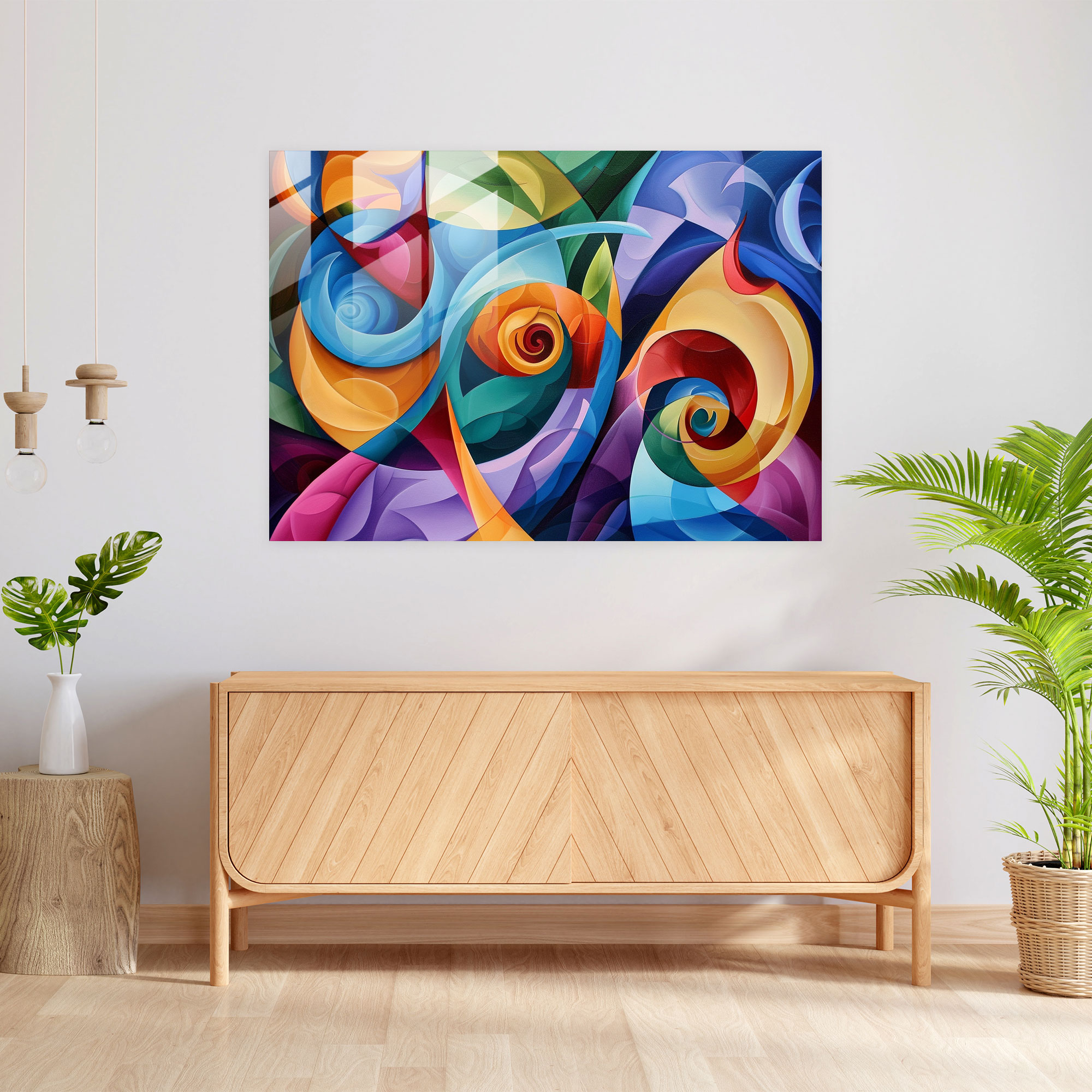 Abstract Art Glass Print - Abstract Art, Abstract Art, Glass Print, Home Decoration