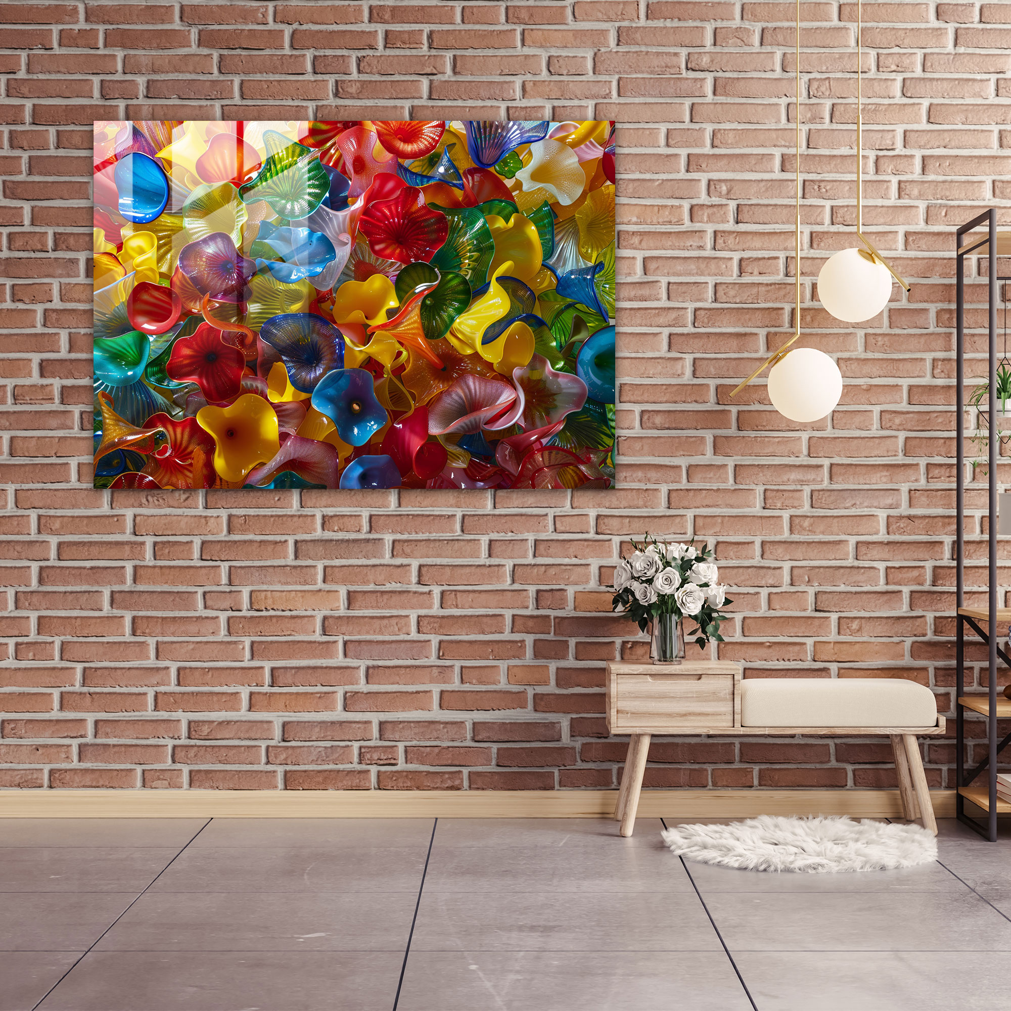 Abstract Art Colorful Chaos Glass Art - Abstract Art, Modern Art, Wall Decoration, Abstract Art