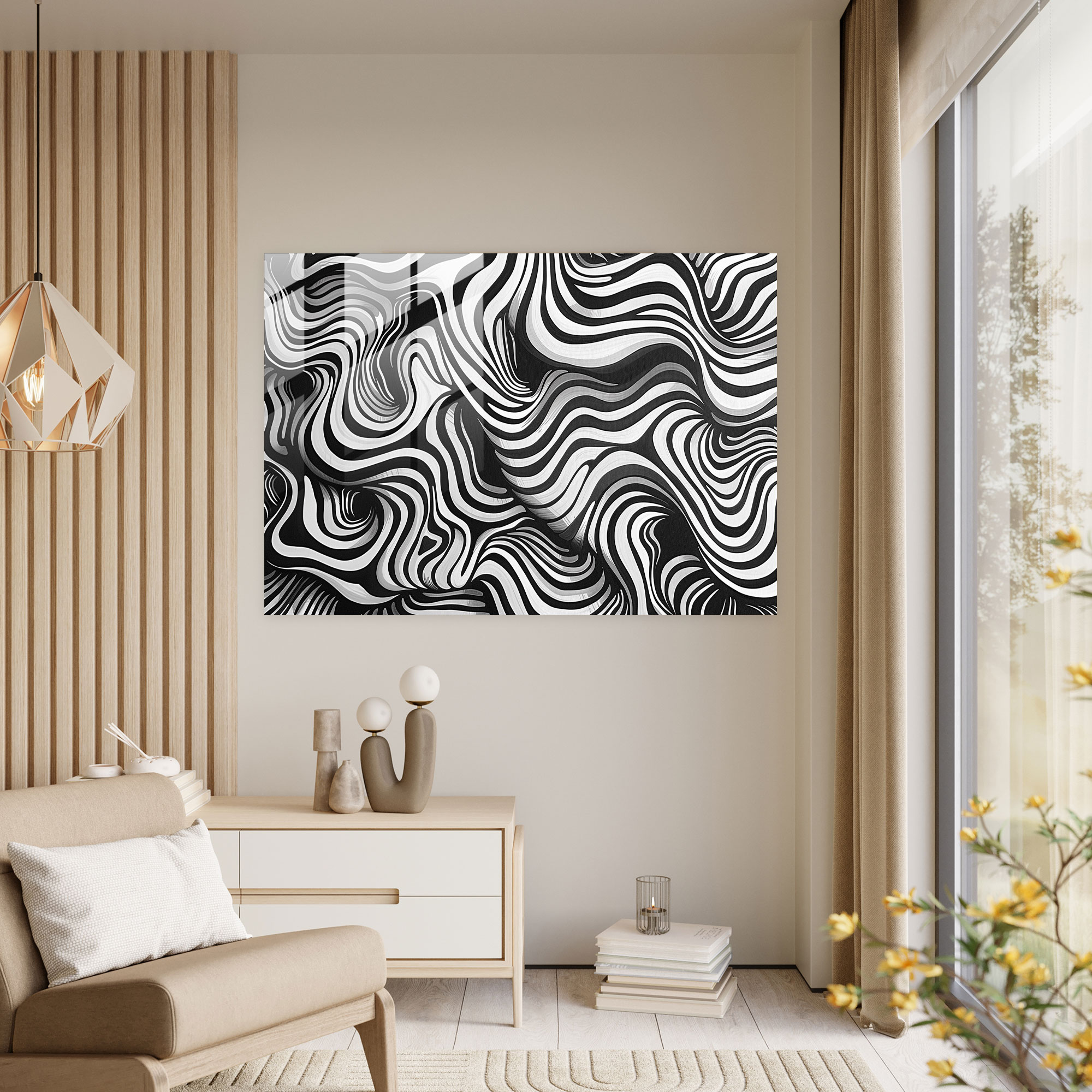 Organic Abstract Glass Wall Art - Abstract Art, Modern Art, Abstract Art, Glass Wall Art