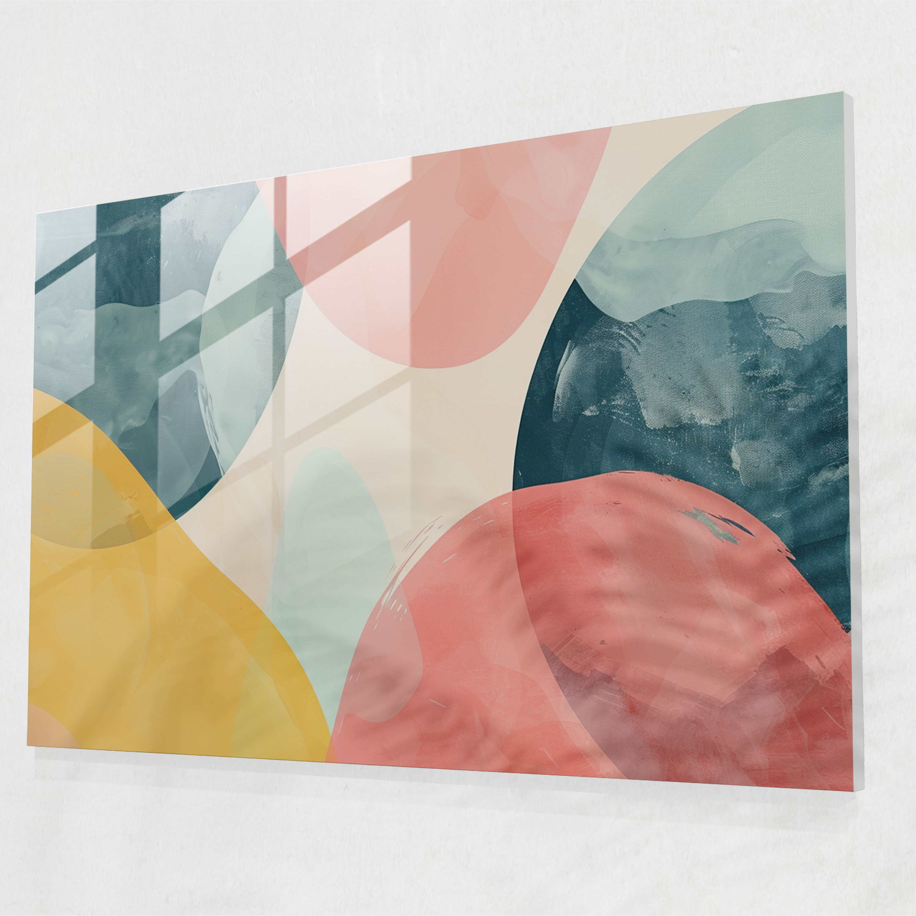 Pastel Abstract Glass Wall Art - Abstract Art, Home Decoration, Modern Art, Pastel Hues
