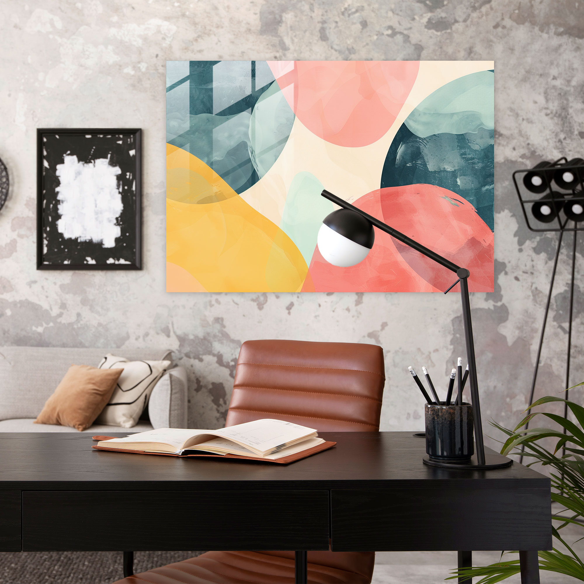 Pastel Abstract Glass Wall Art - Abstract Art, Home Decoration, Modern Art, Pastel Hues