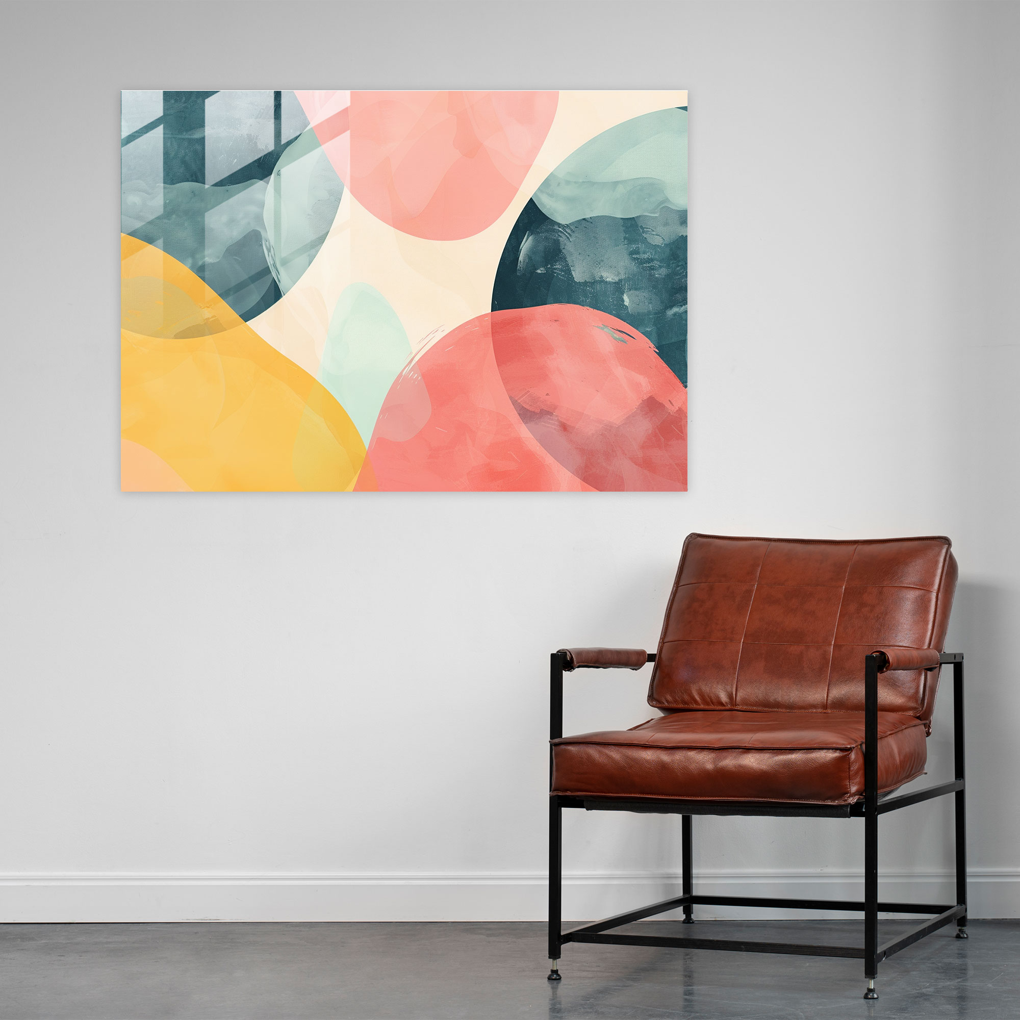 Pastel Abstract Glass Wall Art - Abstract Art, Home Decoration, Modern Art, Pastel Hues