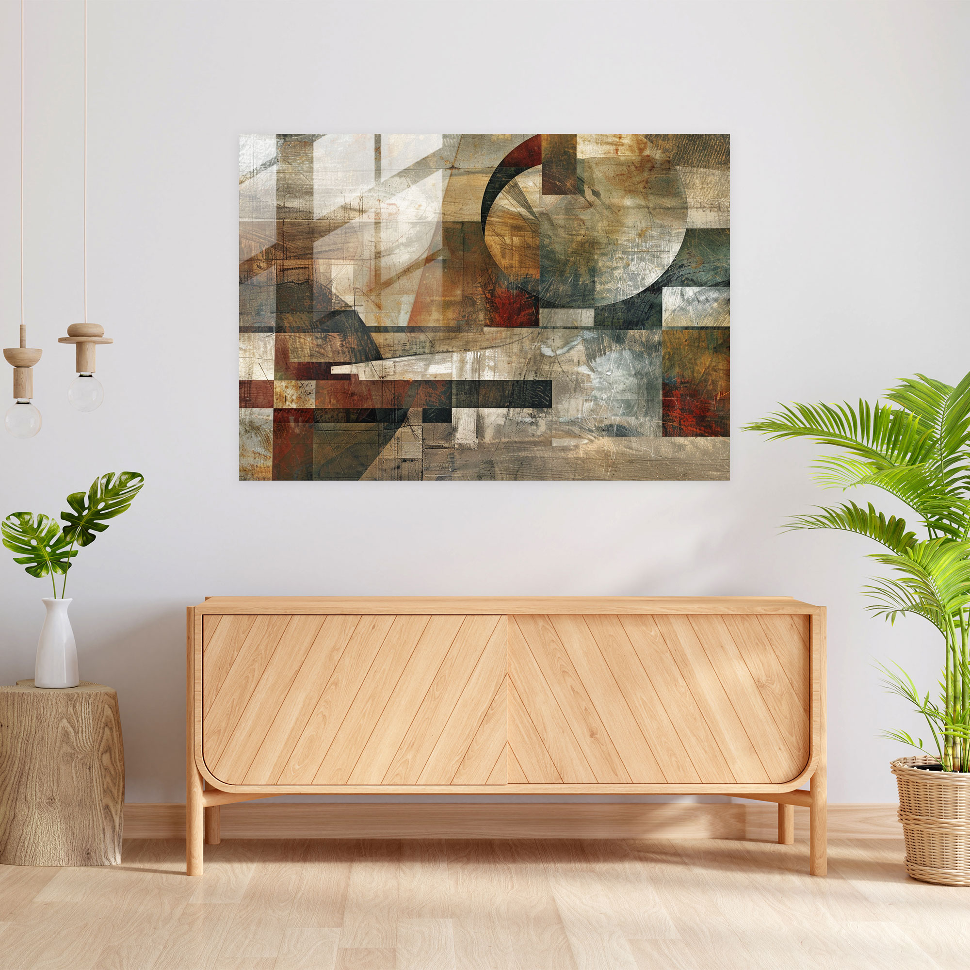 Earthy Abstract Glass Wall Art - Abstract Art, Home Decoration, Abstract Art, Earthy Tones