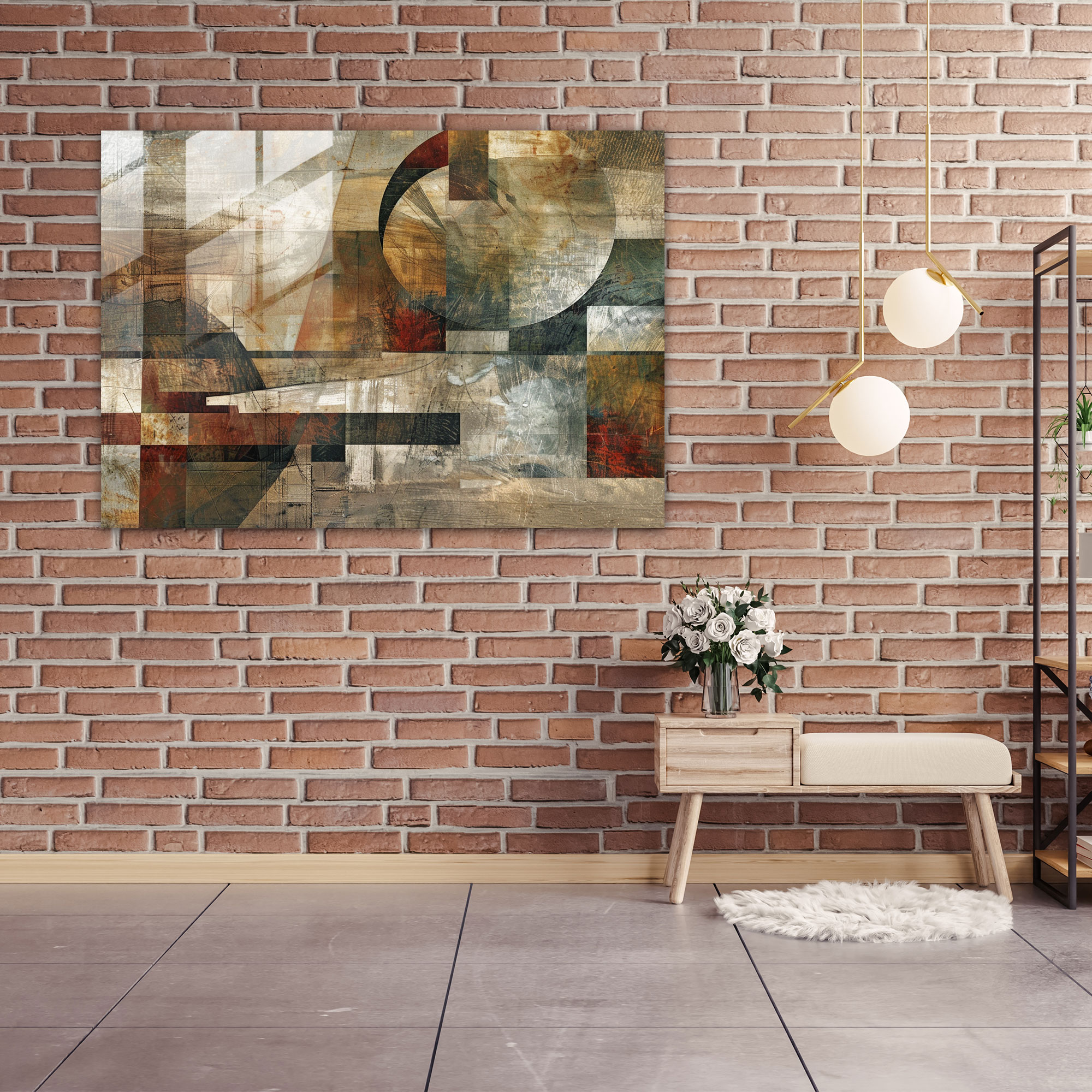 Earthy Abstract Glass Wall Art - Abstract Art, Home Decoration, Abstract Art, Earthy Tones