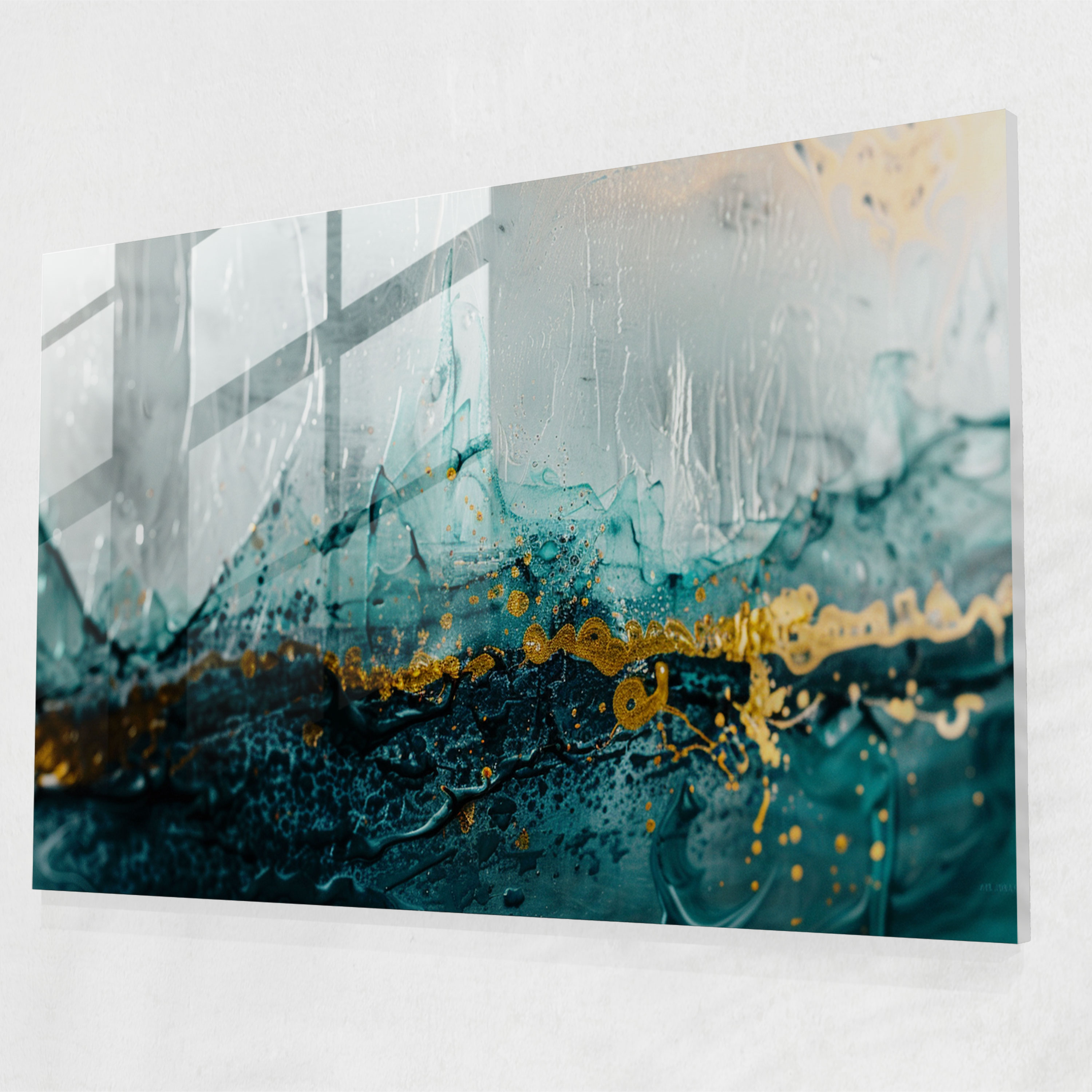 Minimalist Landscape Glass Art - Abstract Art, Modern Art, Home Decoration, Landscape