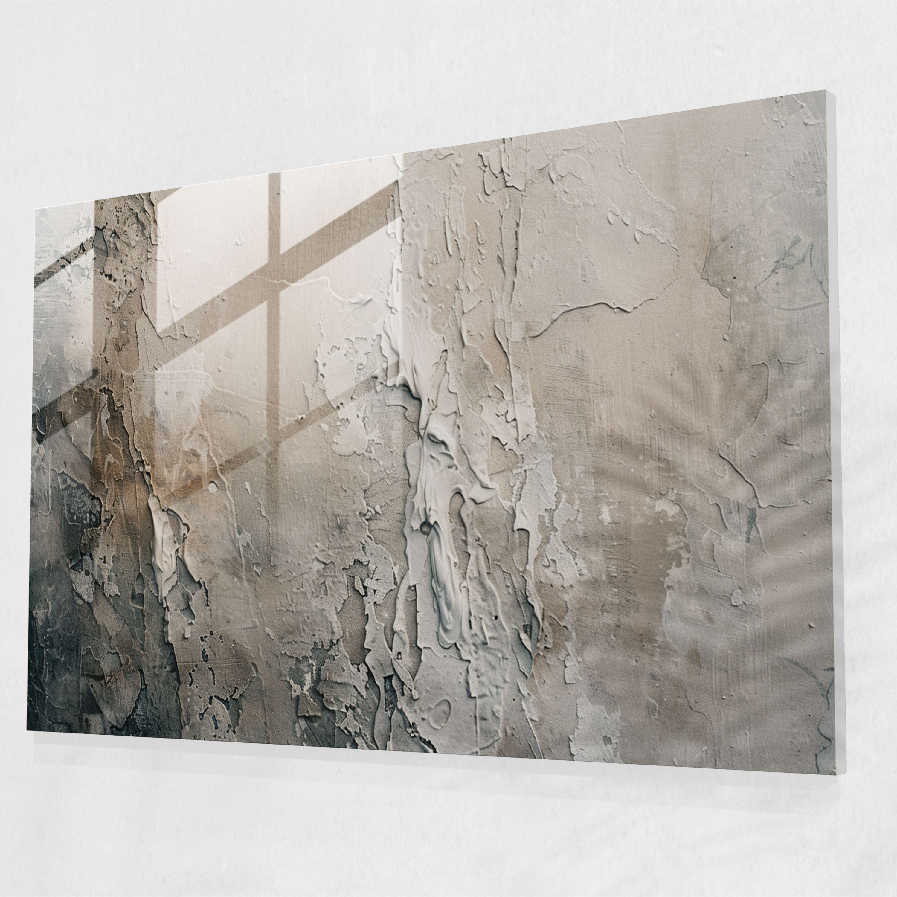 Textured Layers Glass Wall Art - Abstract Art, Neutral Colors, Abstract Art, Glass Wall Art