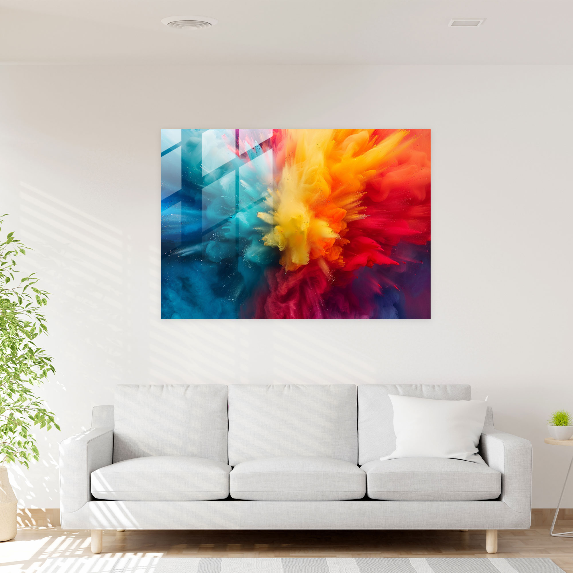 Abstract Art Glass Print - Abstract Art, Home Decoration, Modern Art, Wall Decoration