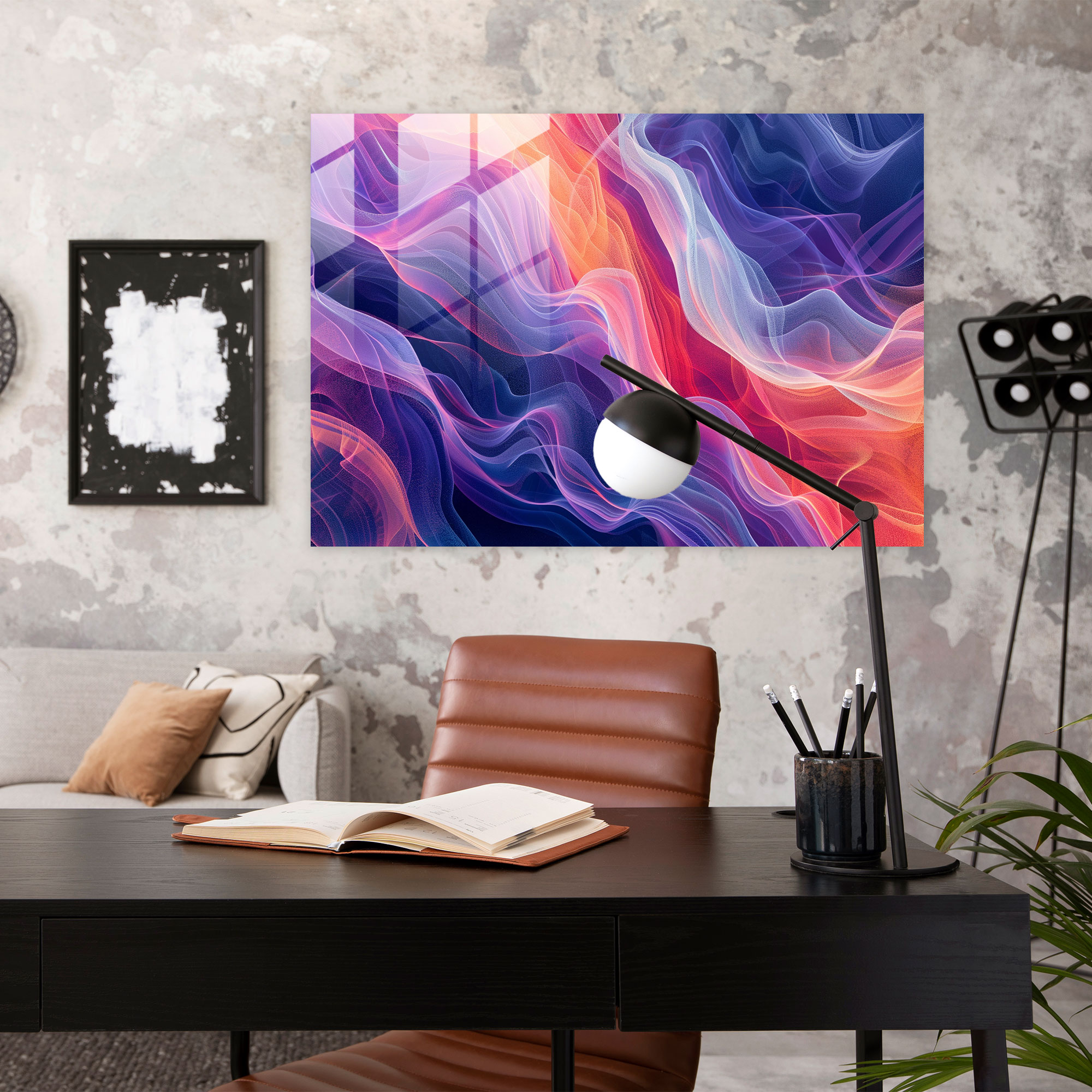 Elegant Abstract Glass Print - Abstract Art, Modern Art, Abstract Art, Home Decoration