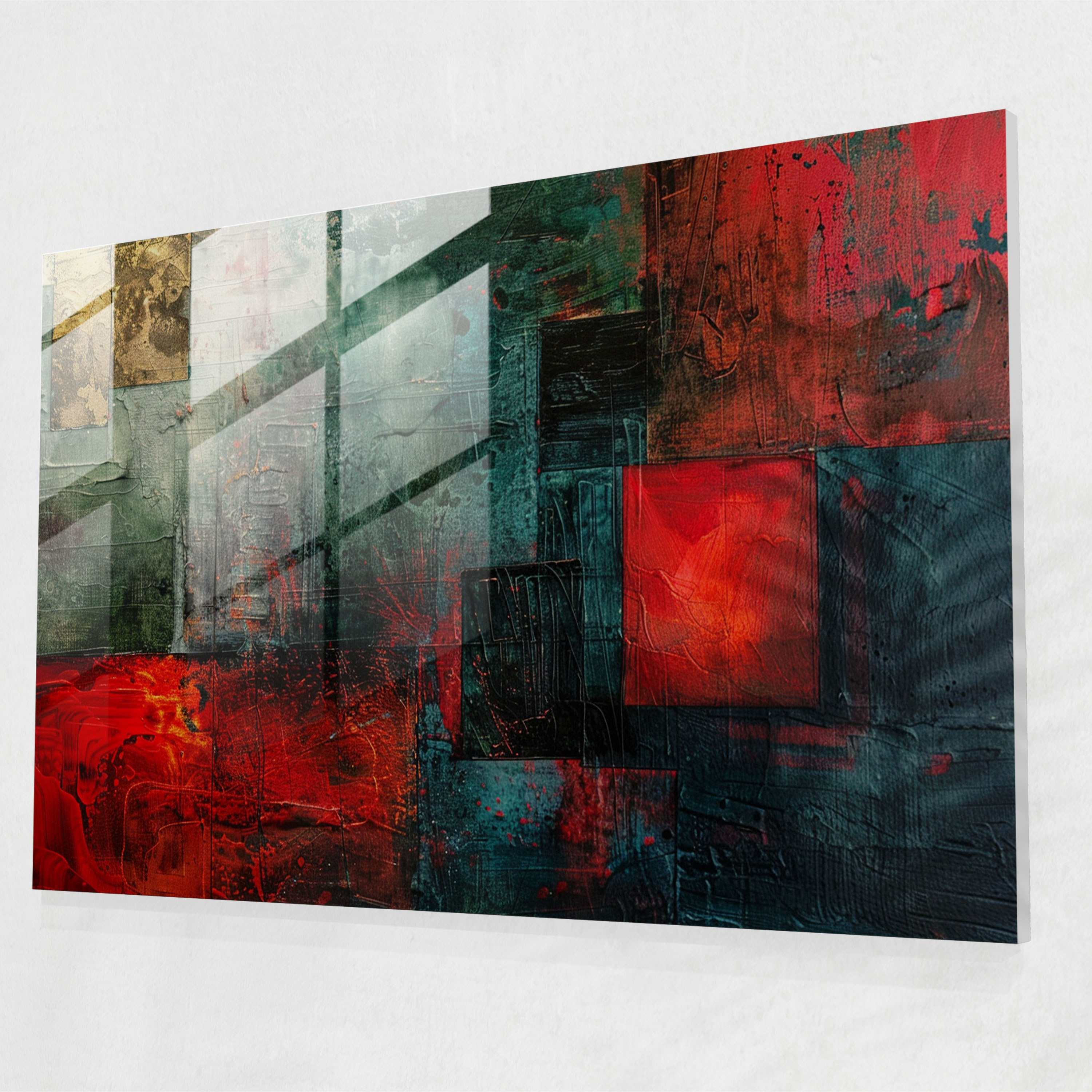 Textured Abstract Glass Print - Abstract Art, Abstract Art, Wall Decoration, Home Decoration