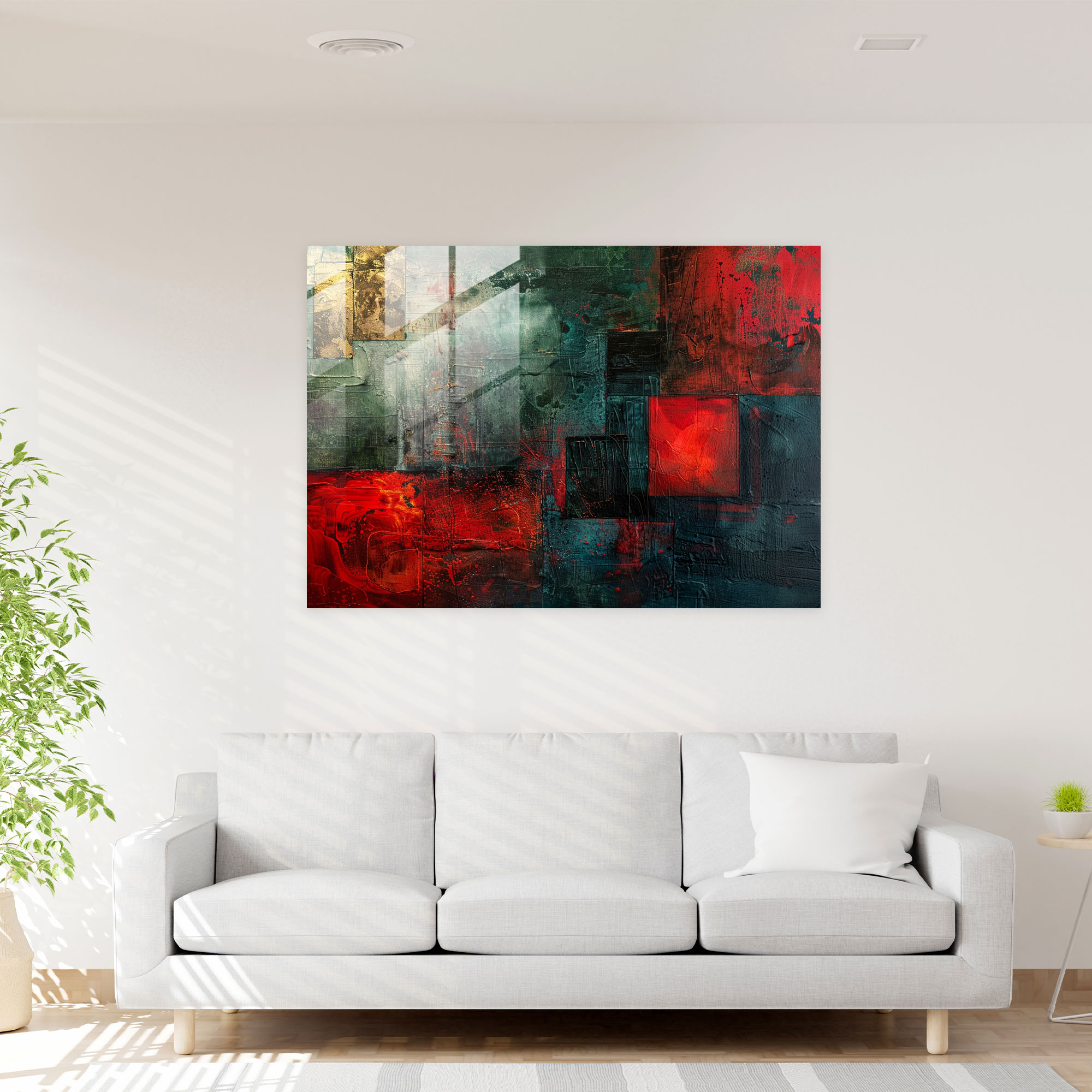 Textured Abstract Glass Print - Abstract Art, Abstract Art, Wall Decoration, Home Decoration