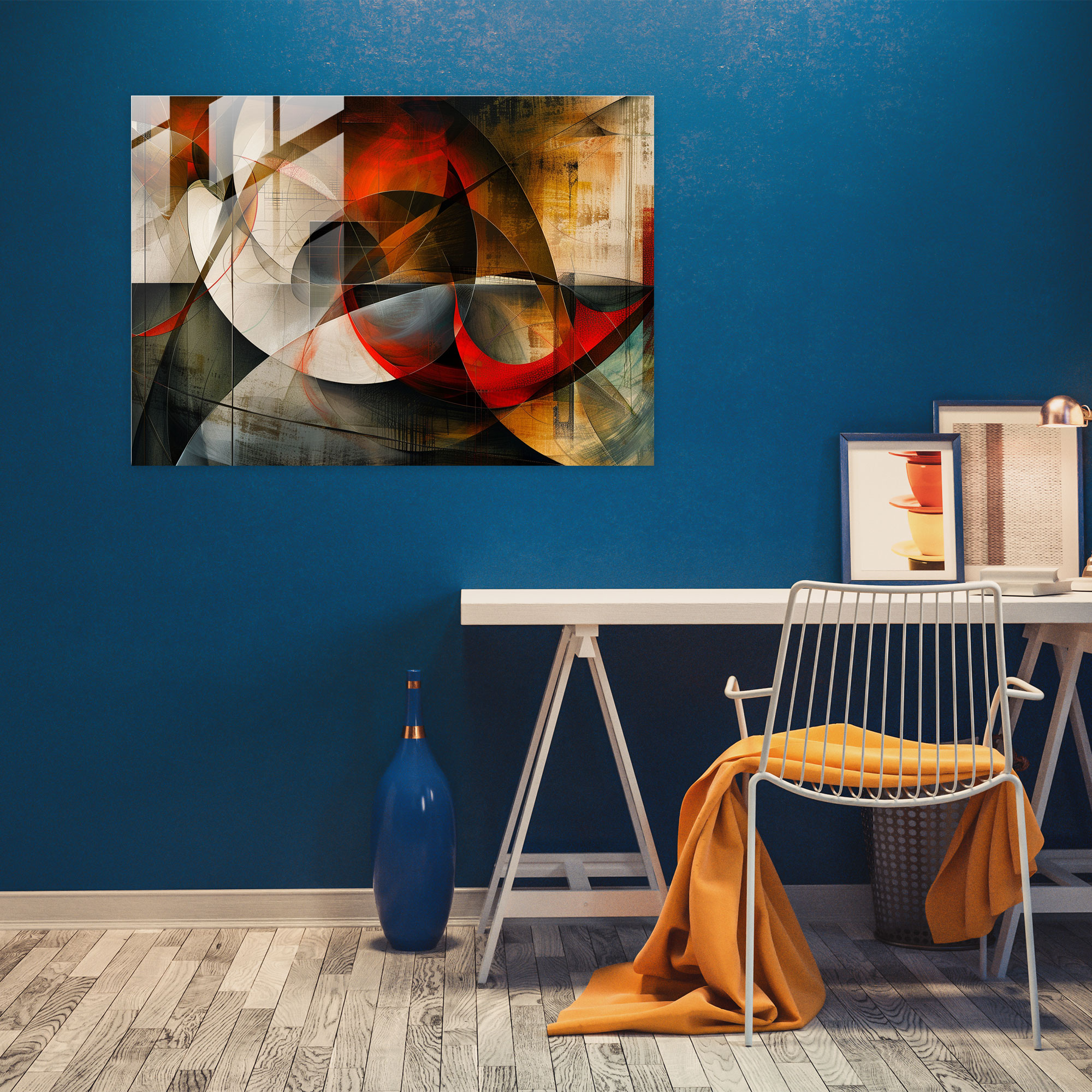 Dynamic Abstract Glass Wall Art - Abstract Art, Abstract Art, Glass Wall Art, Wall Decoration