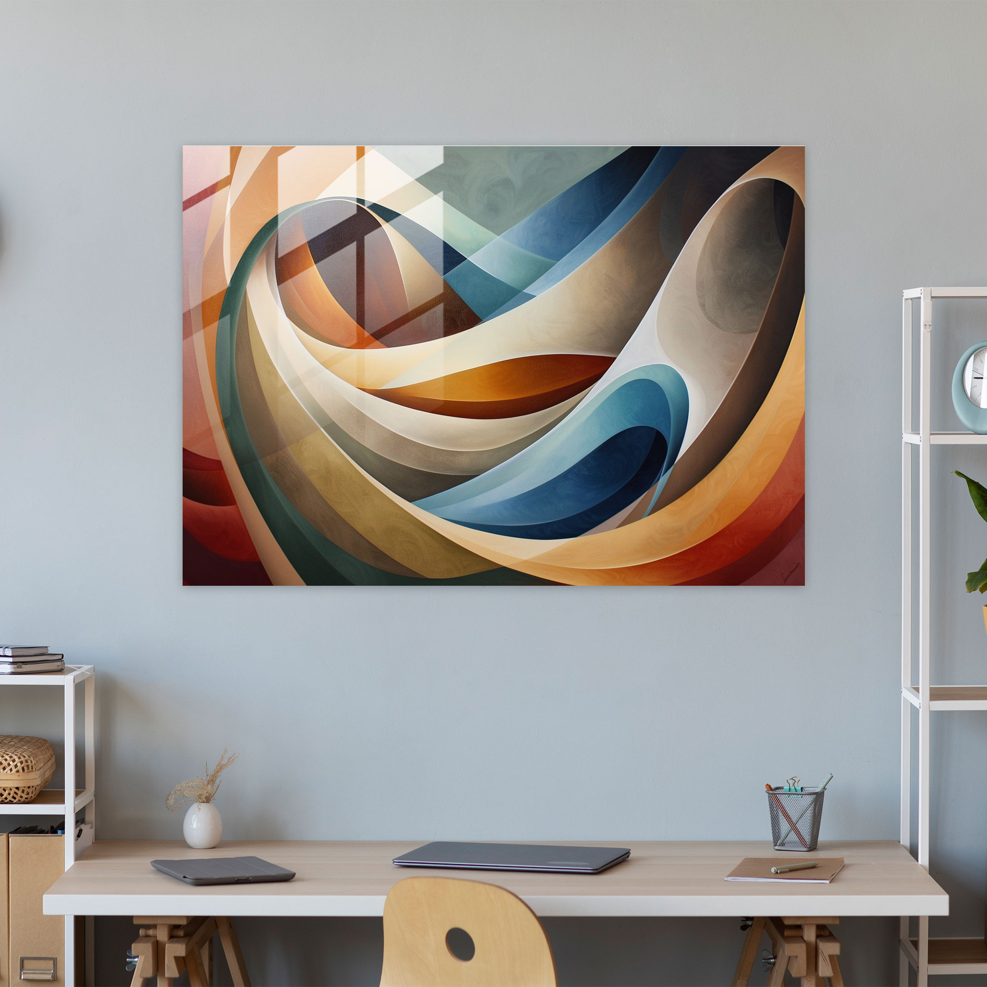 Minimalist Abstract Glass Print - Abstract Art, Wall Decoration, Modern Art, Home Decoration