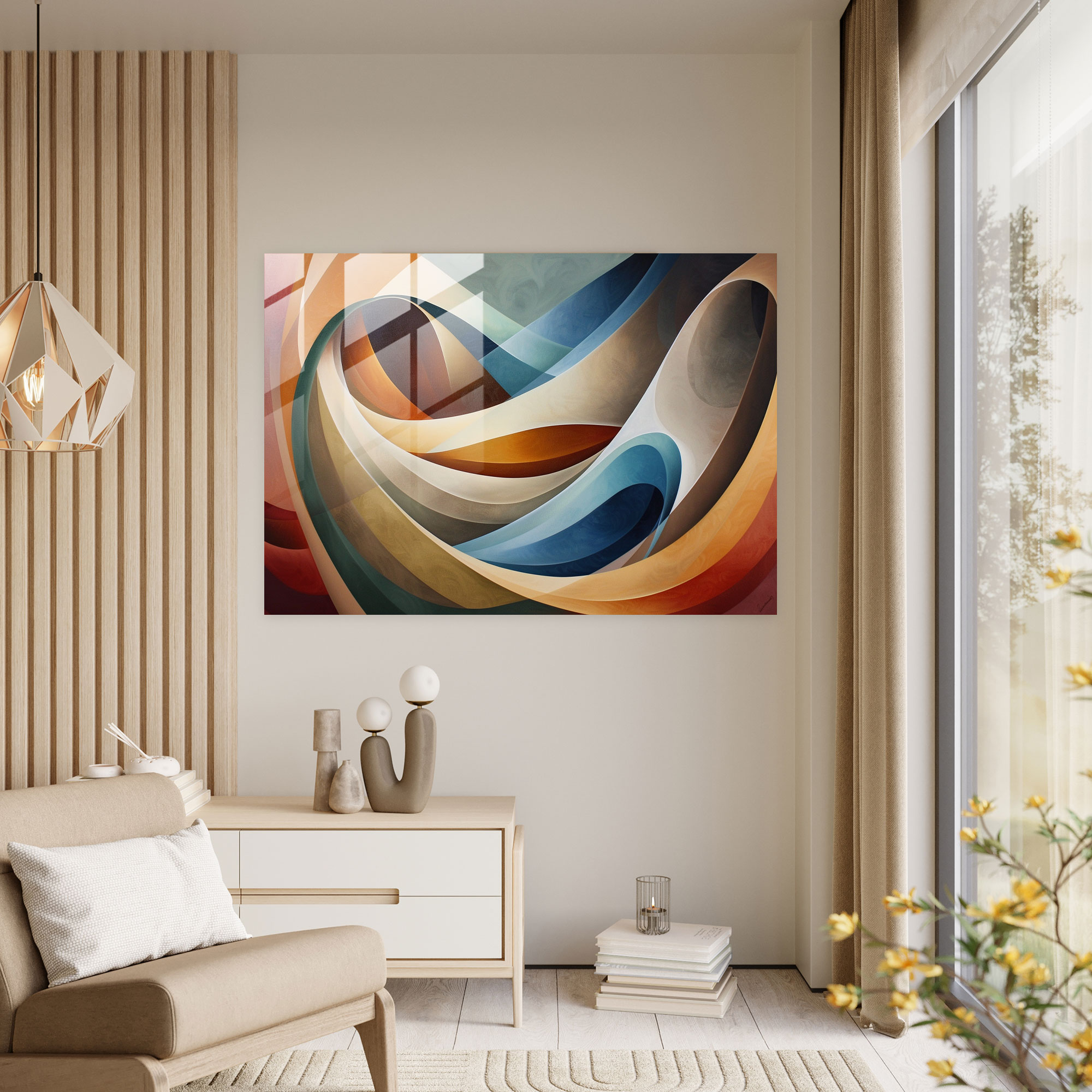 Minimalist Abstract Glass Print - Abstract Art, Wall Decoration, Modern Art, Home Decoration