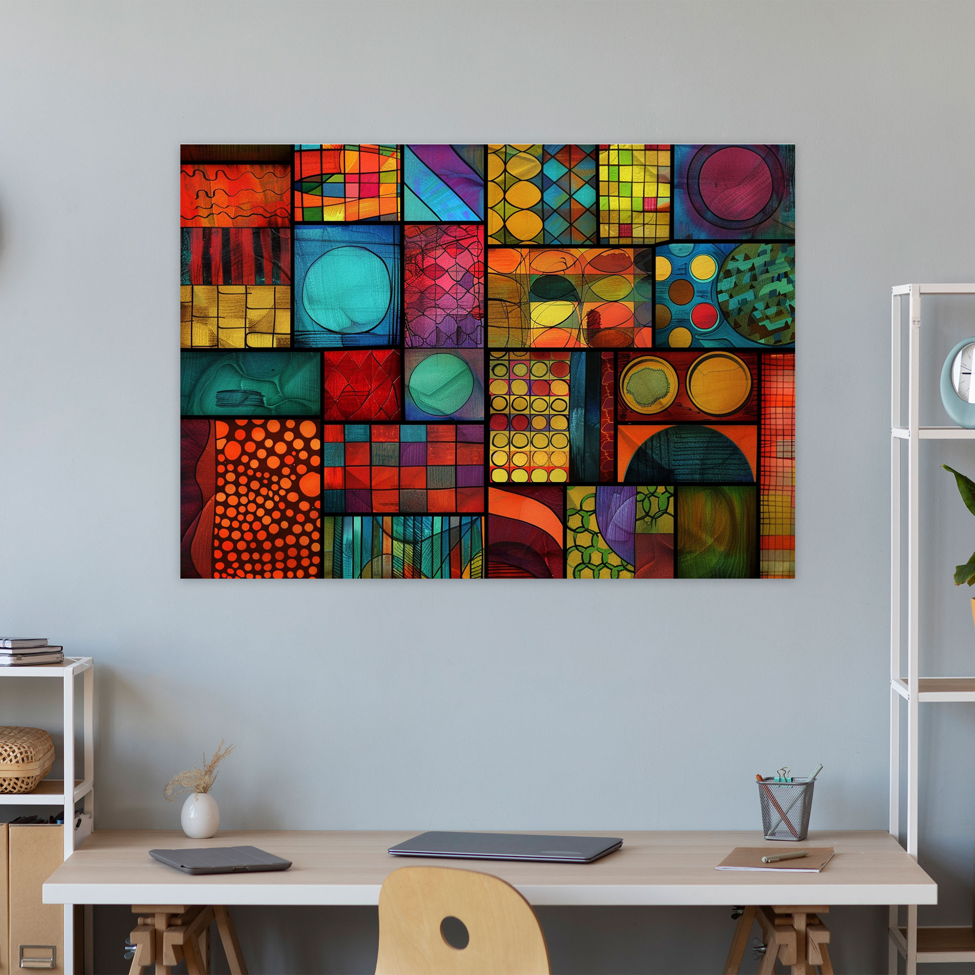 Geometric Abstract Art Wall Art - Abstract Art, Canvas, Home Decoration, Wall Decoration