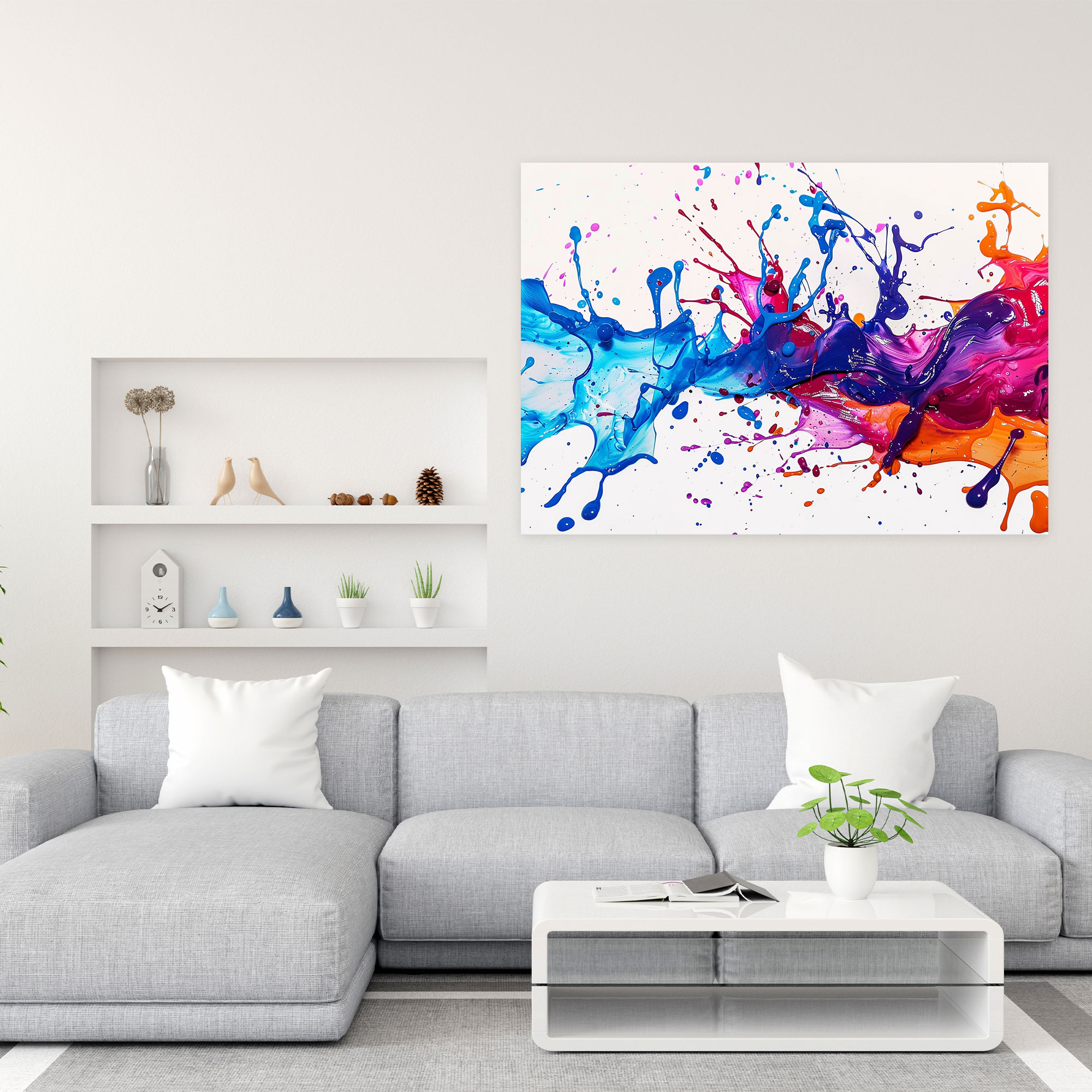 Paint Splatter Abstract Art Wall Decoration - Abstract Art, Canvas, Home Decoration, Canvas Wall Art