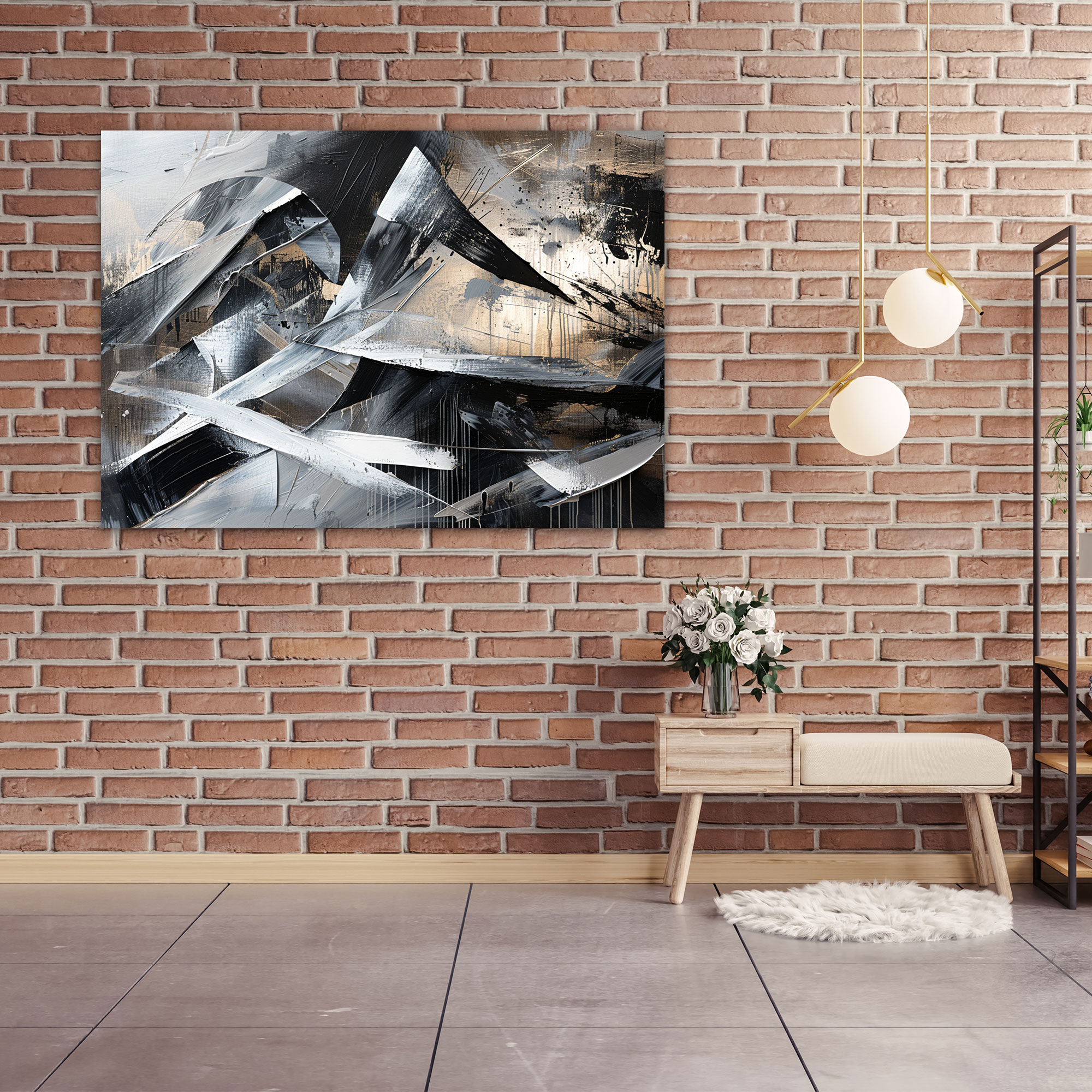 Futuristic Abstract Art Wall Decoration - Abstract Art, Canvas, Wall Decoration, Canvas Wall Art