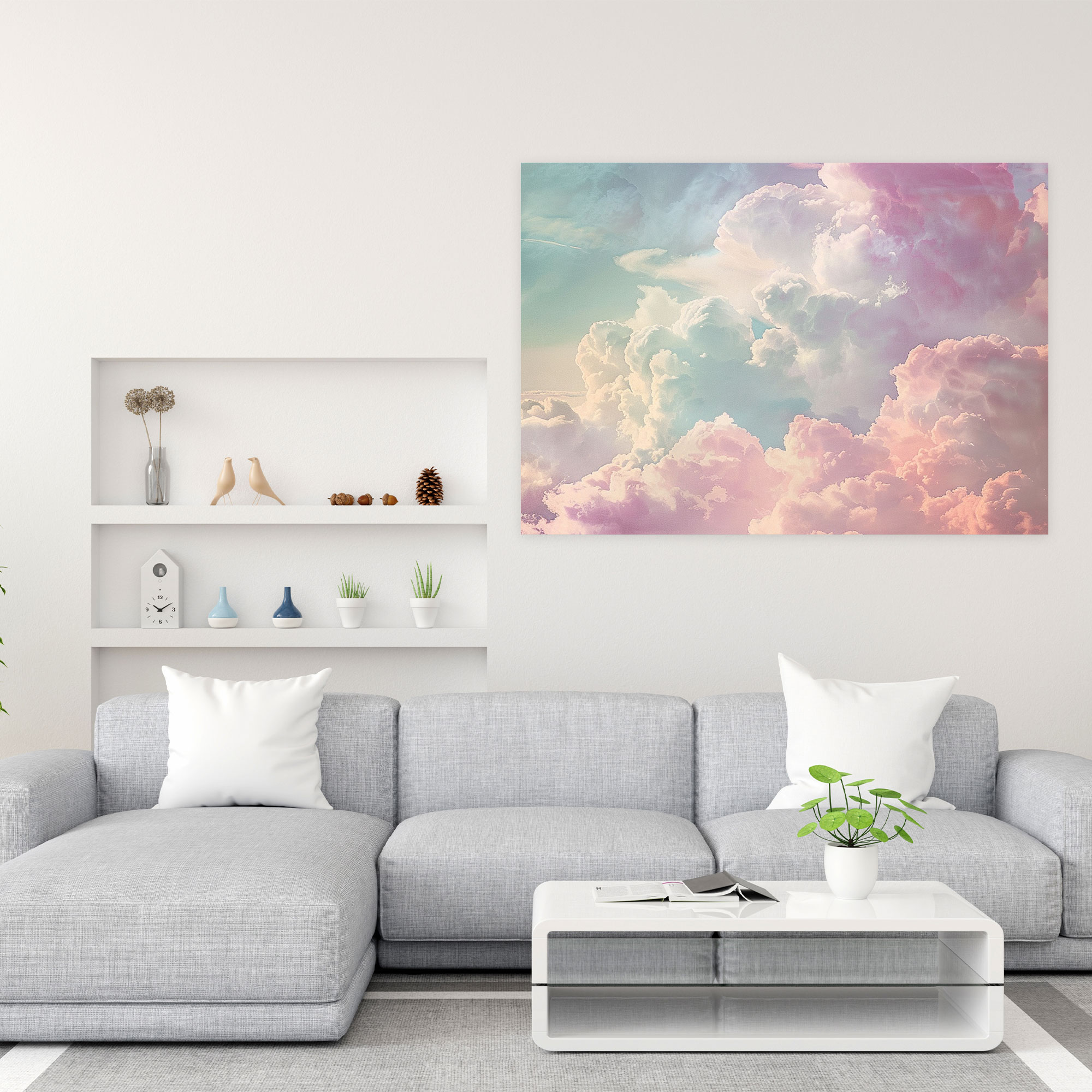 Abstract Art Wall Decoration - Pastel Clouds - Abstract Art, Canvas Wall Art, Abstract Art, Canvas